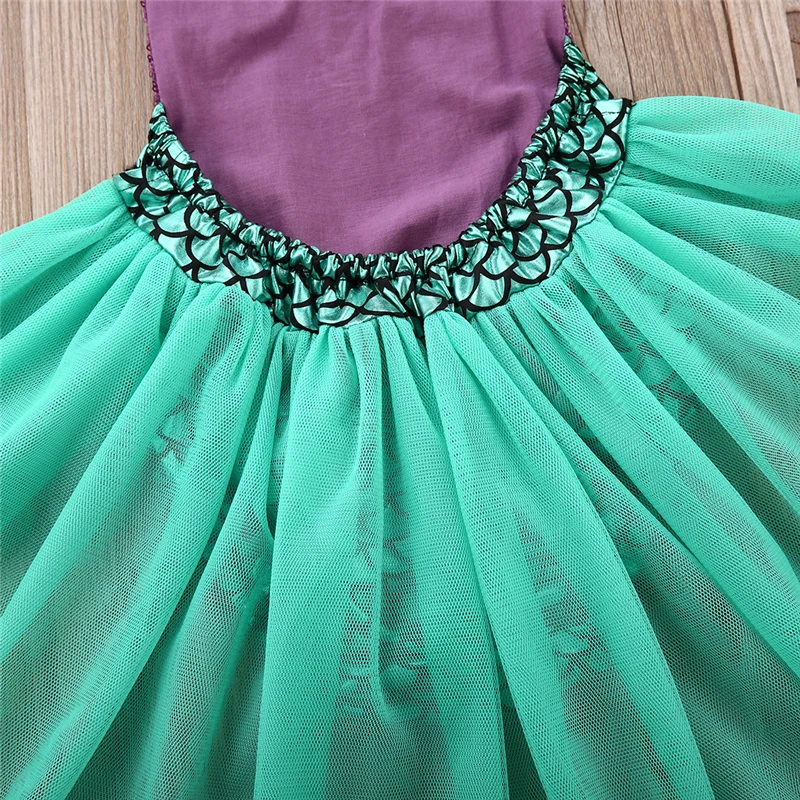 Baby Girls Summer Clothes Set Sleeveless Lace-up Mermaid Romper with Tulle Tutu Skirt + Headband 2Pcs Casual Beach Outfits Baby Clothing Set near me