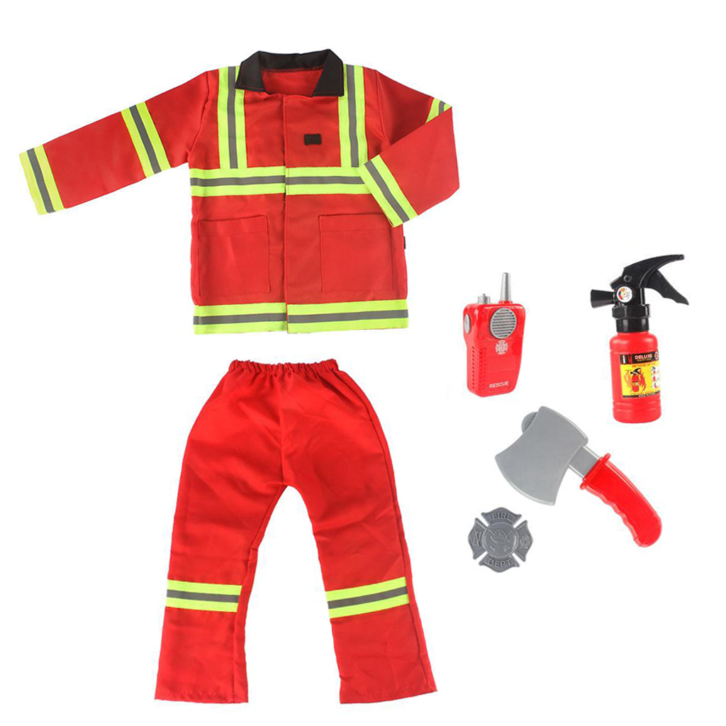 Kids Fireman Costume Toy for Kids,Boys,Girls, Toddlers Firefighter Accessories Firefighter Costume Kids Gifts