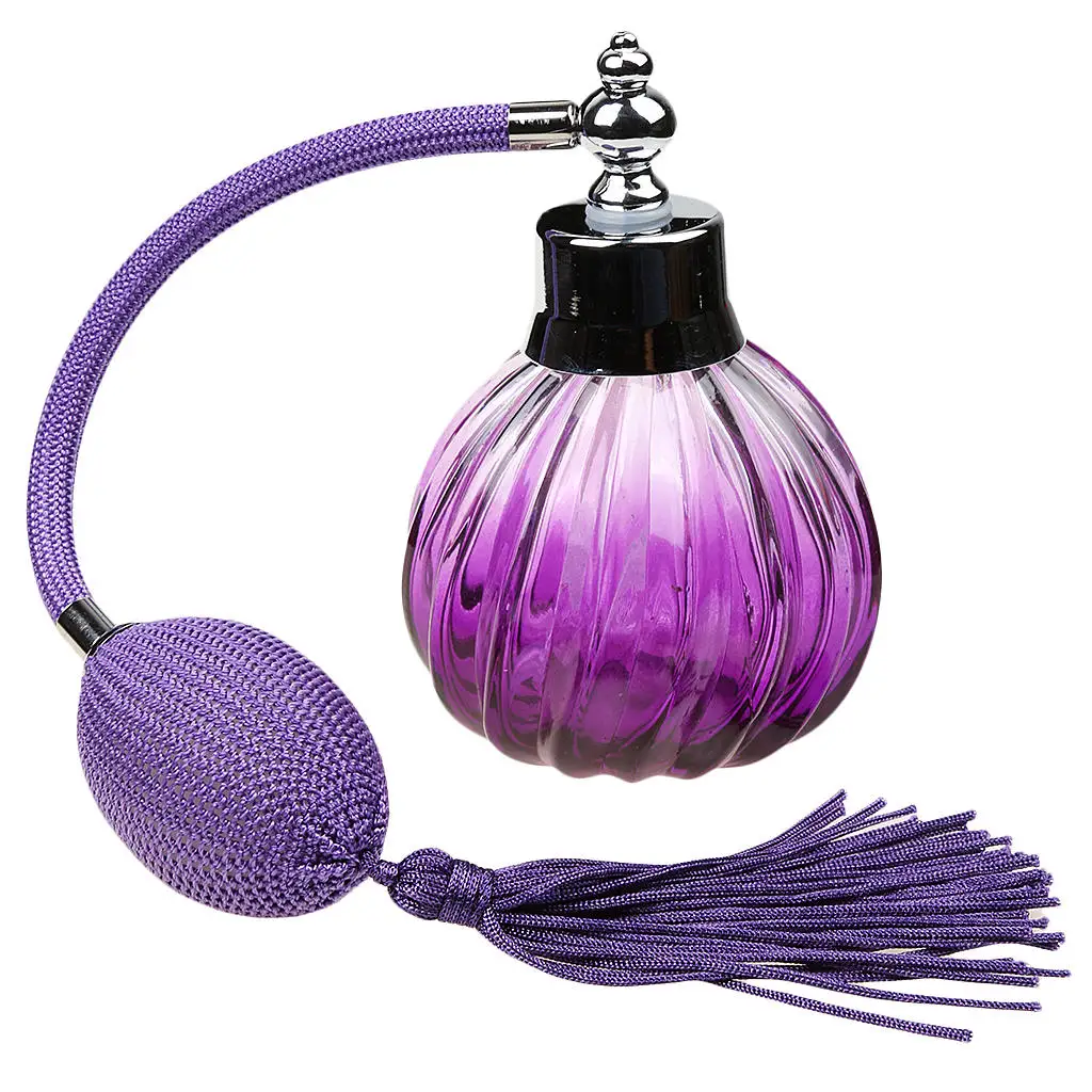 3.4oz Glass Perfume Pump Spray Bottle Scent  Container with Tassels