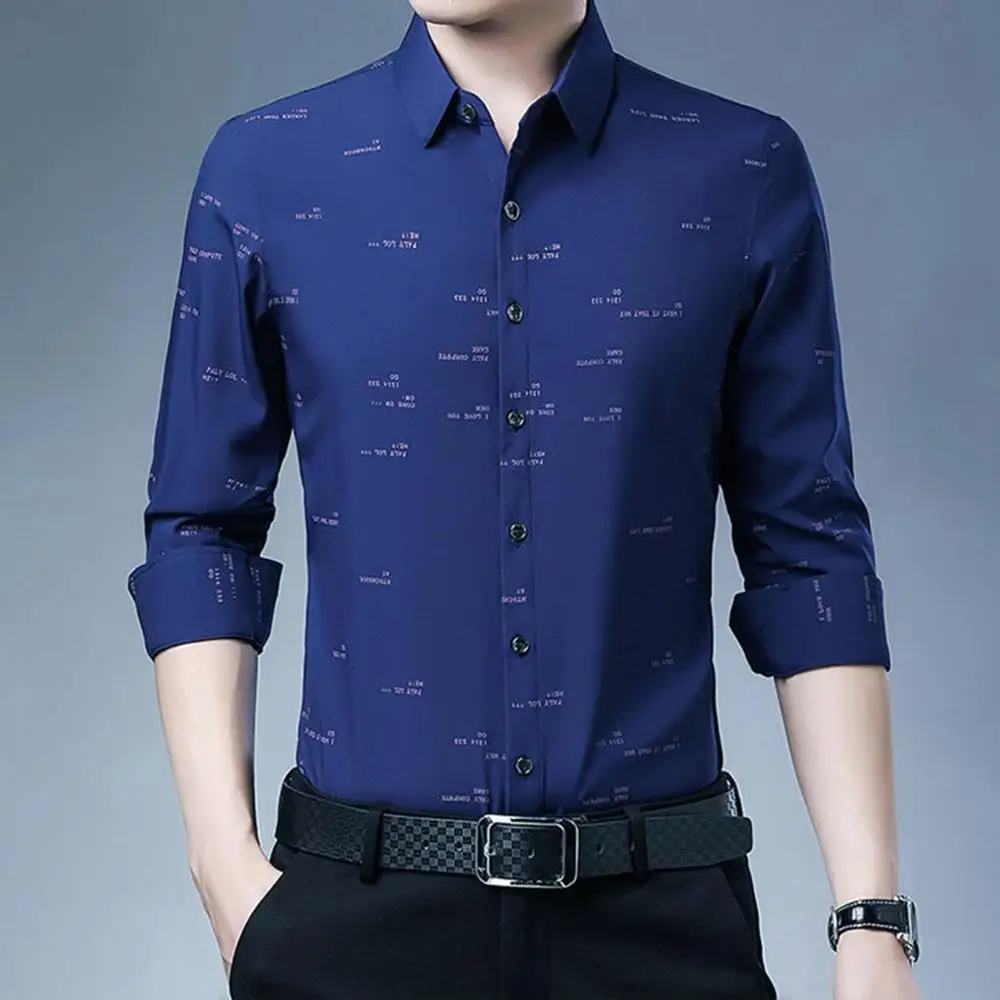 LianXiYou Mens Cotton Turn-Down Collar Long Sleeve Button Down Denim T-Shirts Shirts