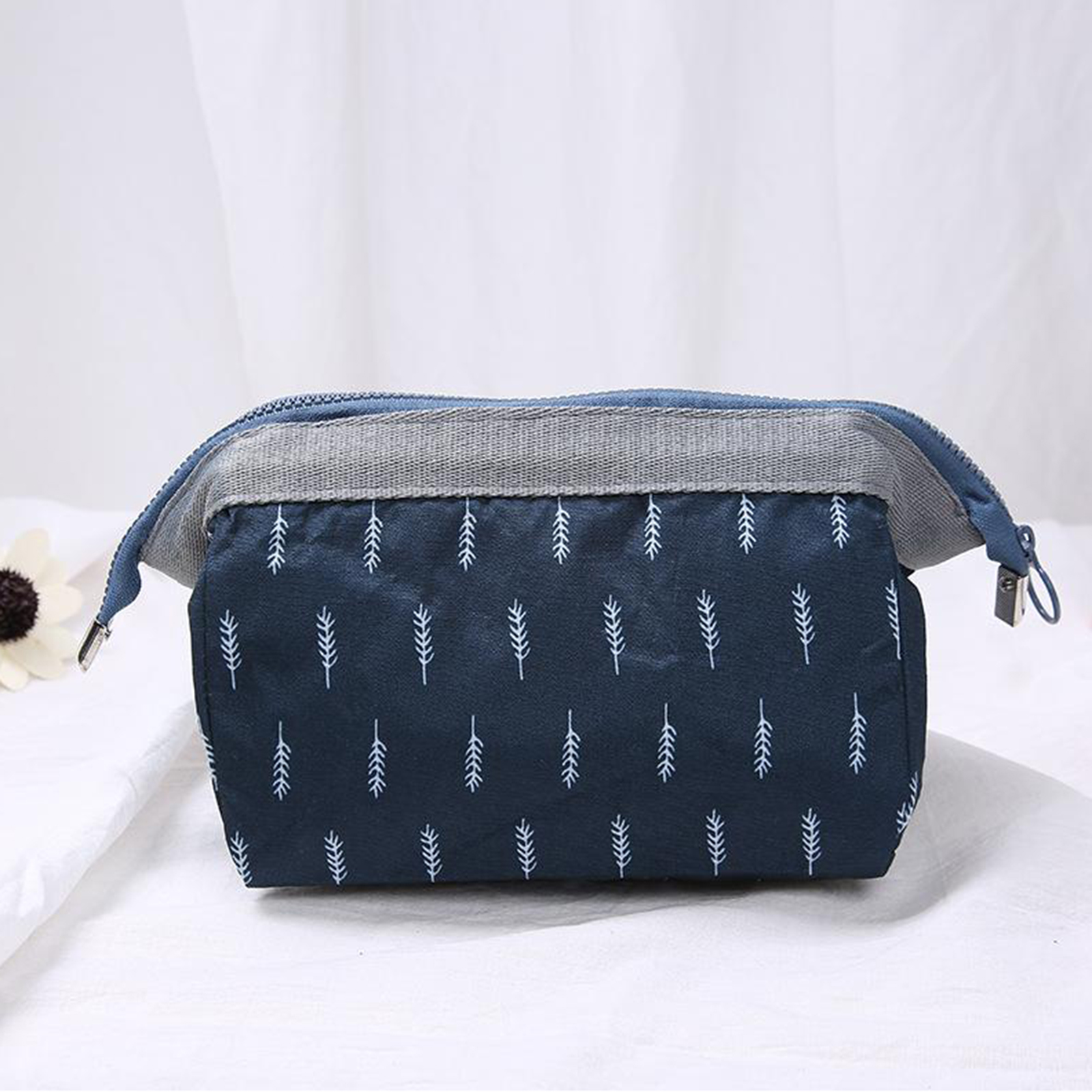 Womens Girls Funny Cotton Makeup Bag Cosmetic Bag Pouch Purse Zipper Handbag