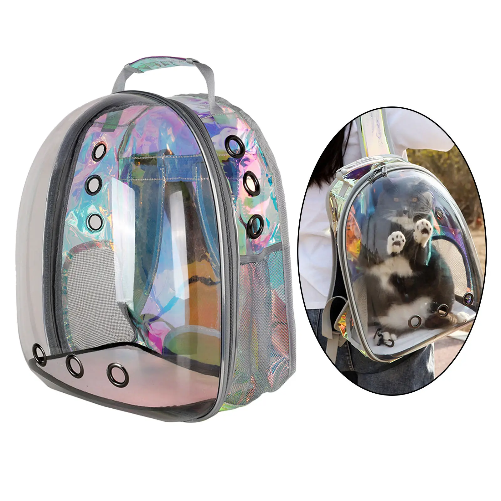 Dog Cat Pet Carrier Backpack Large Kitten Space Capsule Bubble Carry Travel