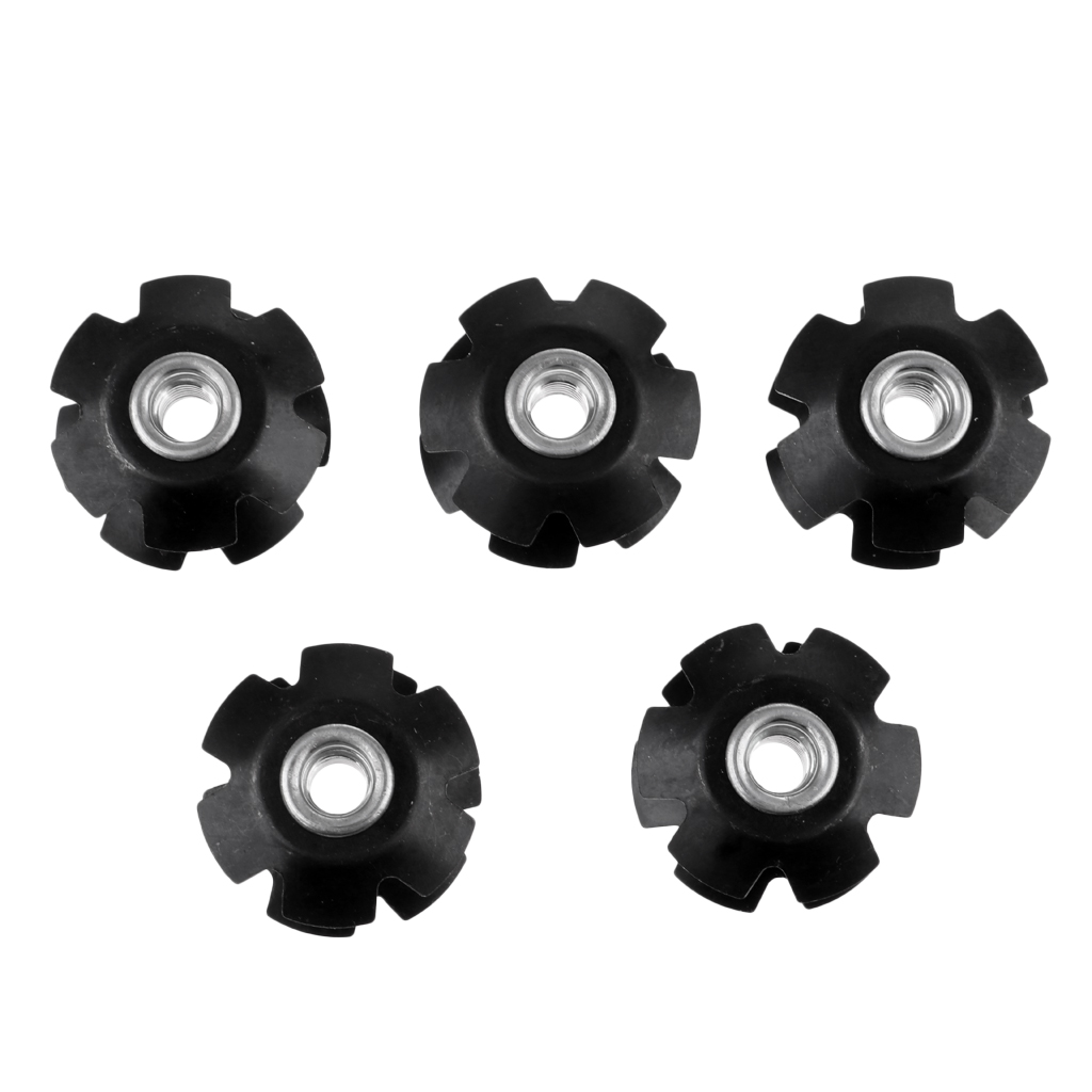 5Pcs Lightweight Headset Star Fangled Nuts Star Washer Headset Cap for Road MTB Bike Star Nut Accessories for Forks
