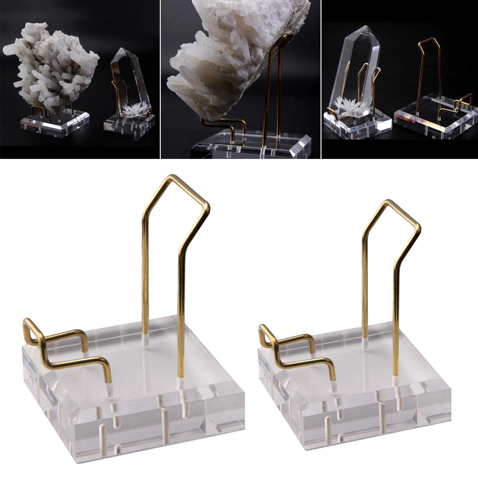 1pc Display Stand Mineral Specimens Fossil Crystal Ball Seashells Holder