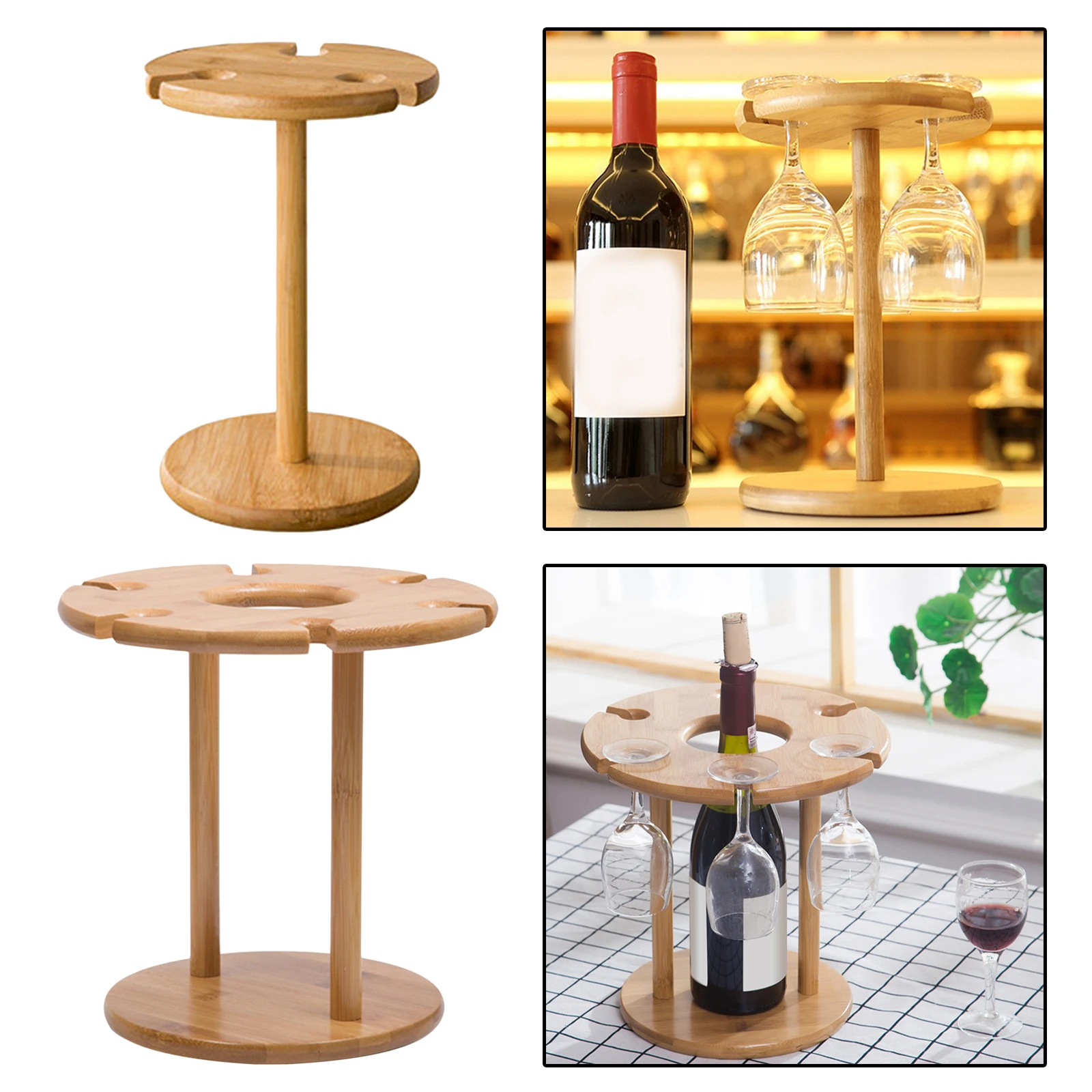 Wooden Wine Cup Holder Stand Goblet Wine Glass Holder Display Drying Rack