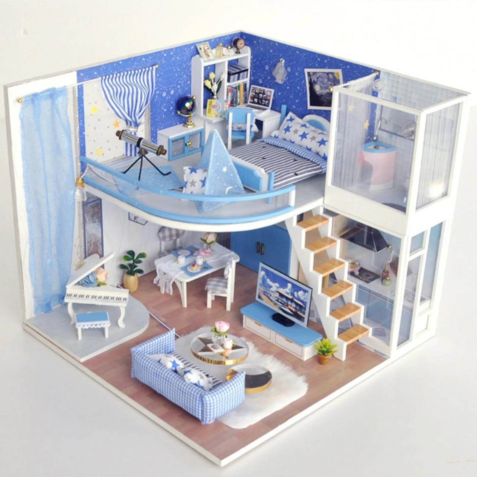 DIY Wooden Dollhouse Miniature 3d Starry Sky House Kit Craft Kits for Adults Birthday for Women and Girls Holiday Gift DIY Wooden Dollhouse Miniature 3d Starry Sky House Kit Craft Kits for Adults Birthday for Women and Girls Holiday Gift