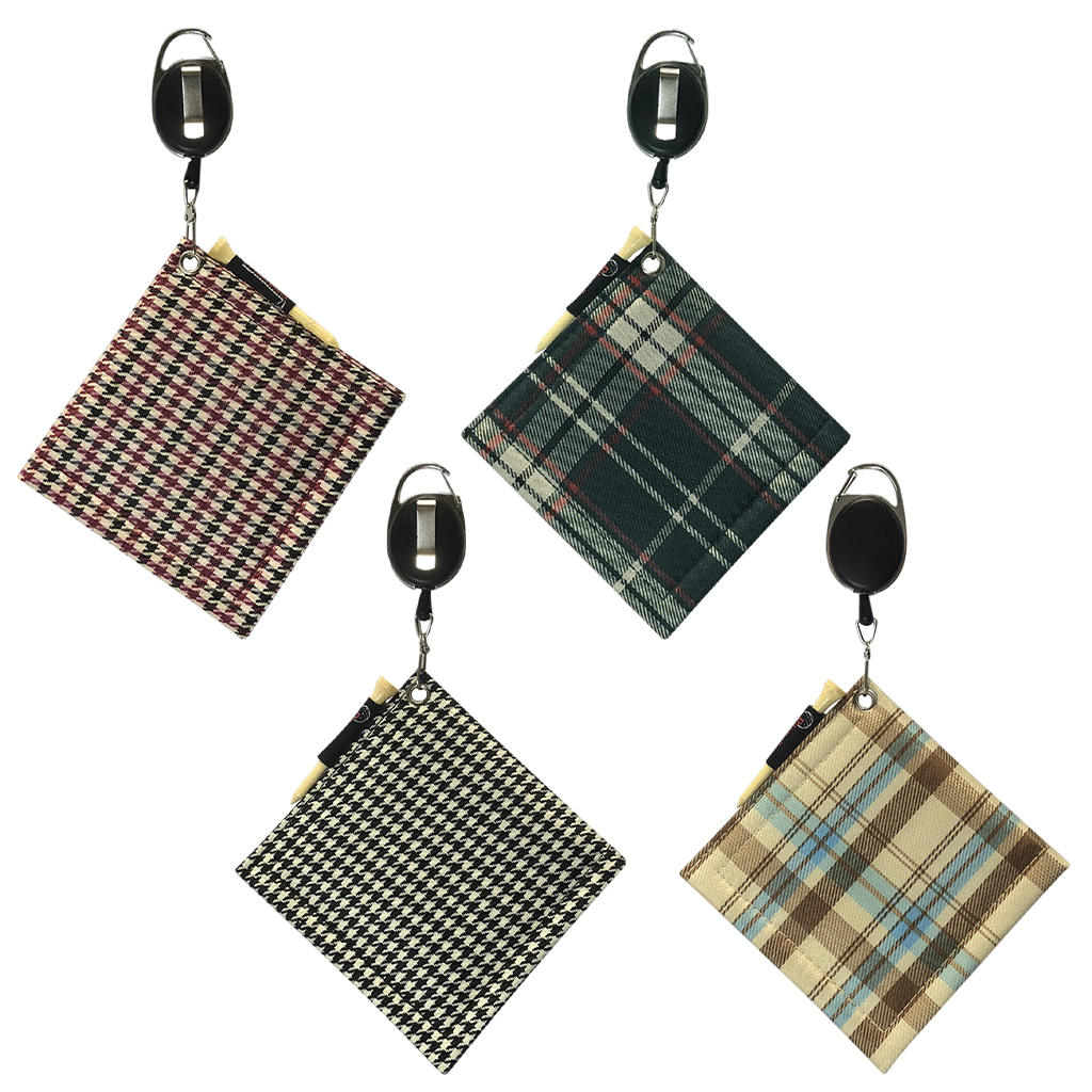Polyester Golf Ball Cleaning Towel Cleaner with Retractable Keychain Soft Hand Towel for Yoga Sport Family Golf Club Maintenance