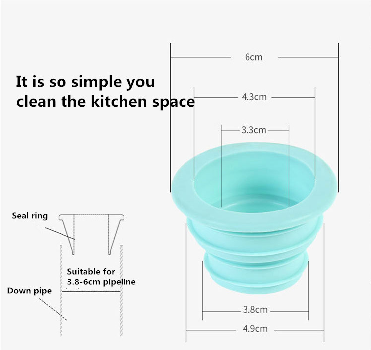 1PC können verlängert werden kanalisation dichtung rohr deodorant sealing stecker teleskop wasser tank kanalisation ring waschmaschine kanalisation abwasser rohr – Detail 7