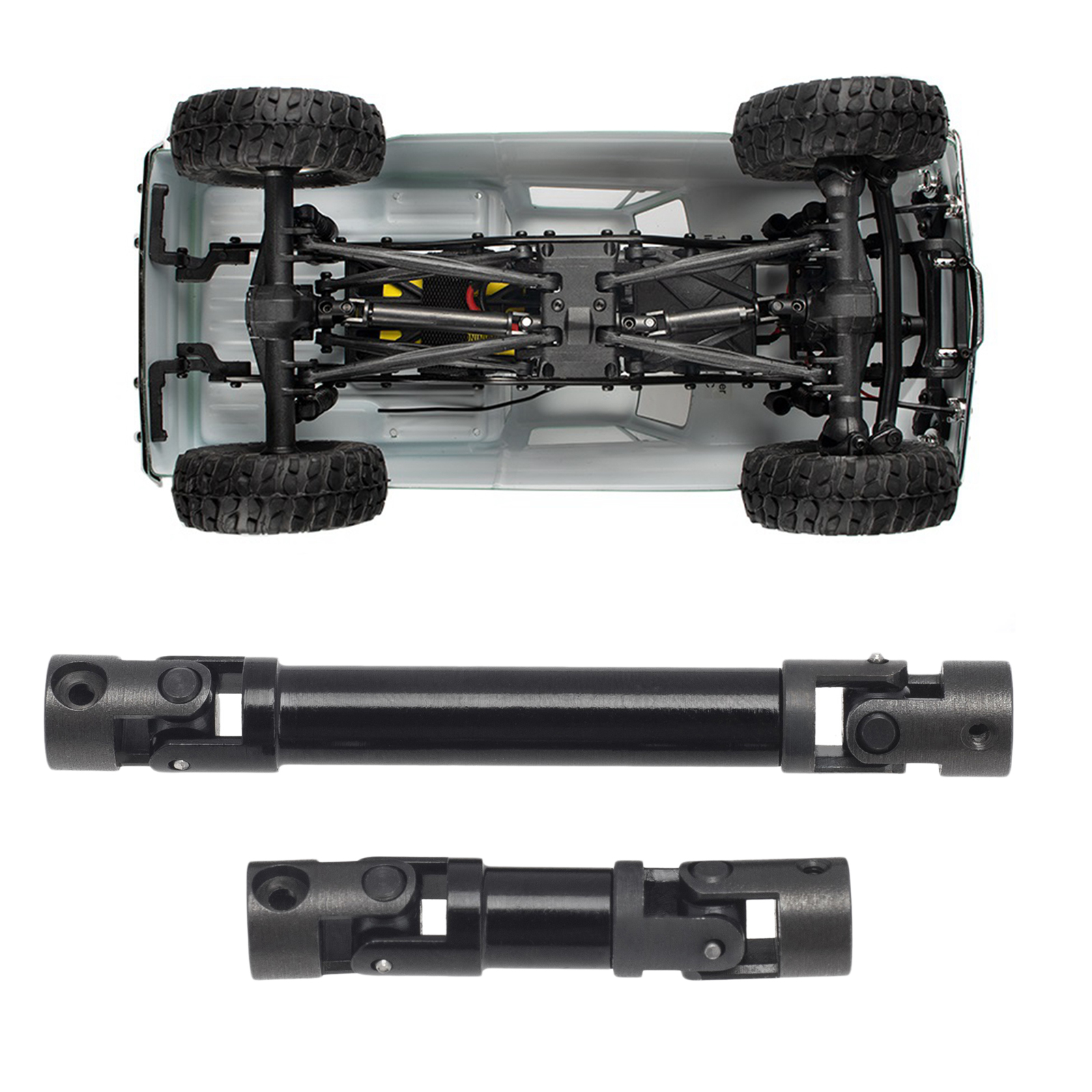 Upgrade Front&Rear Driveshaft for SCX24 1/24 RC Rock Hobby Car DIY Modified