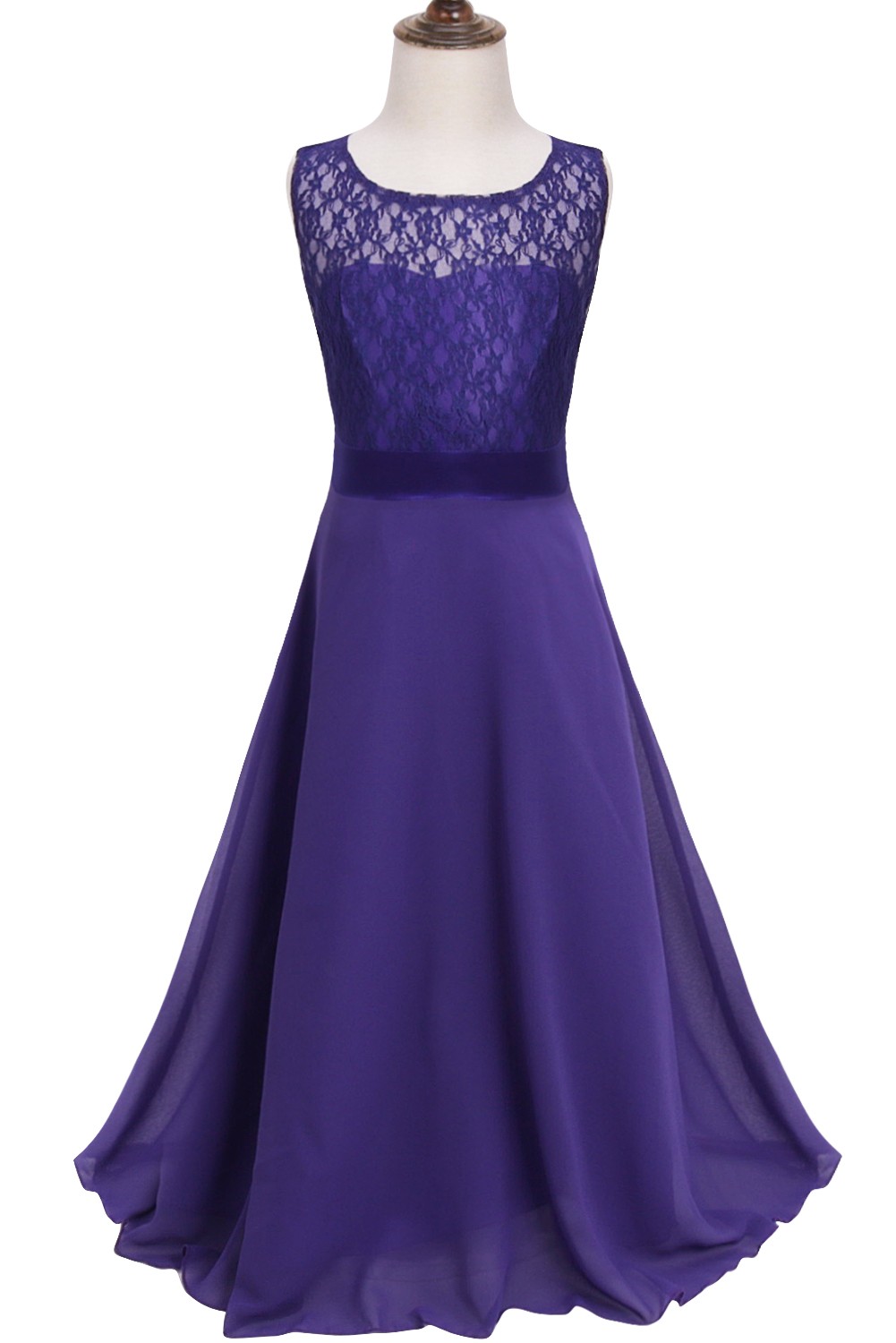 Kid Elegante Brautjungfer Blume Mädchen Kleider Für Mädchen Abend Party Hochzeit Kleid Teenager Kinder Lange Prinzessin Kleid 4-14 jahr – Detail 17