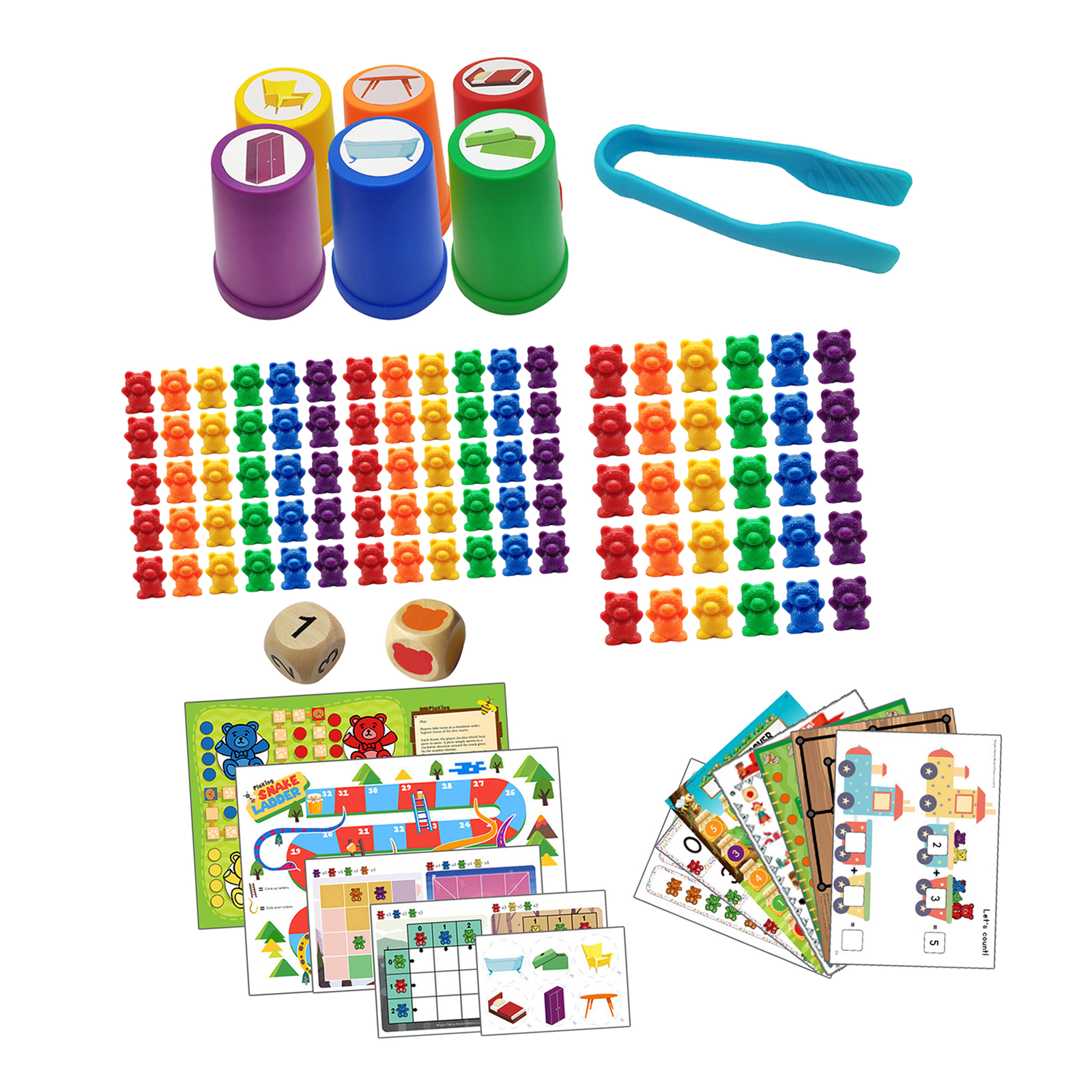 Counting Bears Children Toy Educational Gift Matching Game Home Learning