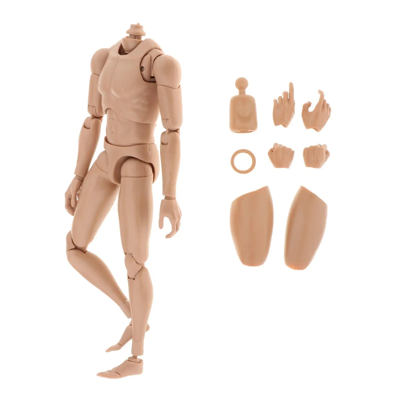 1/6 Male Muscular Body Figure Moveable Joint 12'' Action Man Skeleton for HT
