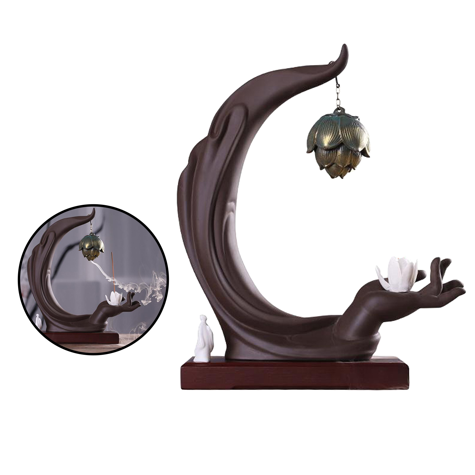 Buddha Hand Backflow Incense Burner Aromatherapy Stove Burner Chinese Crafts