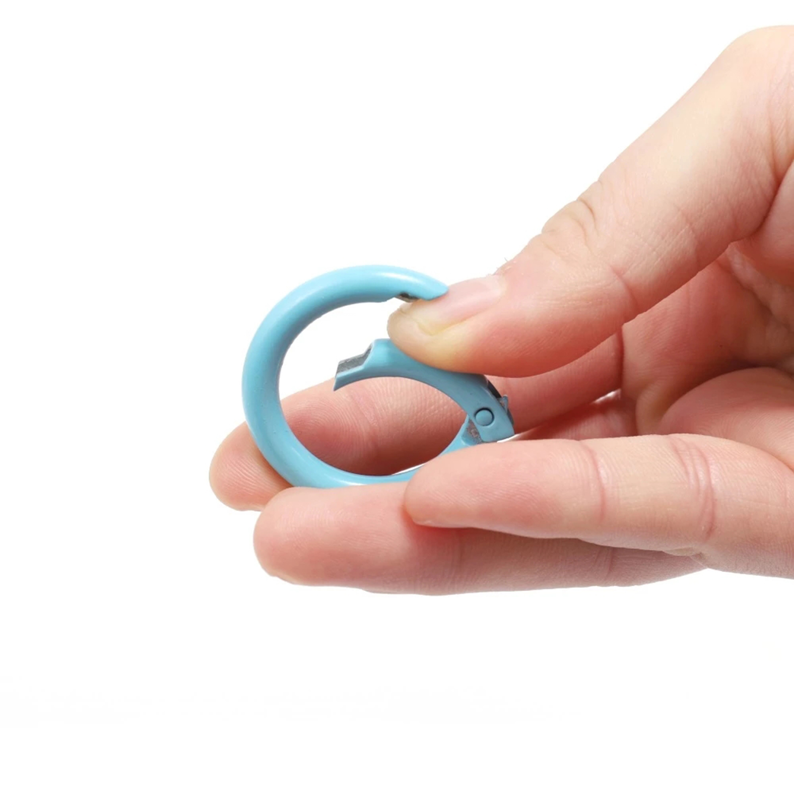 30Pcs Colorful Round Spring Snap Clip Hook Carabiner Keychain Bags Buckle Key Chain Key Mountaineering Backpack DIY Traveling