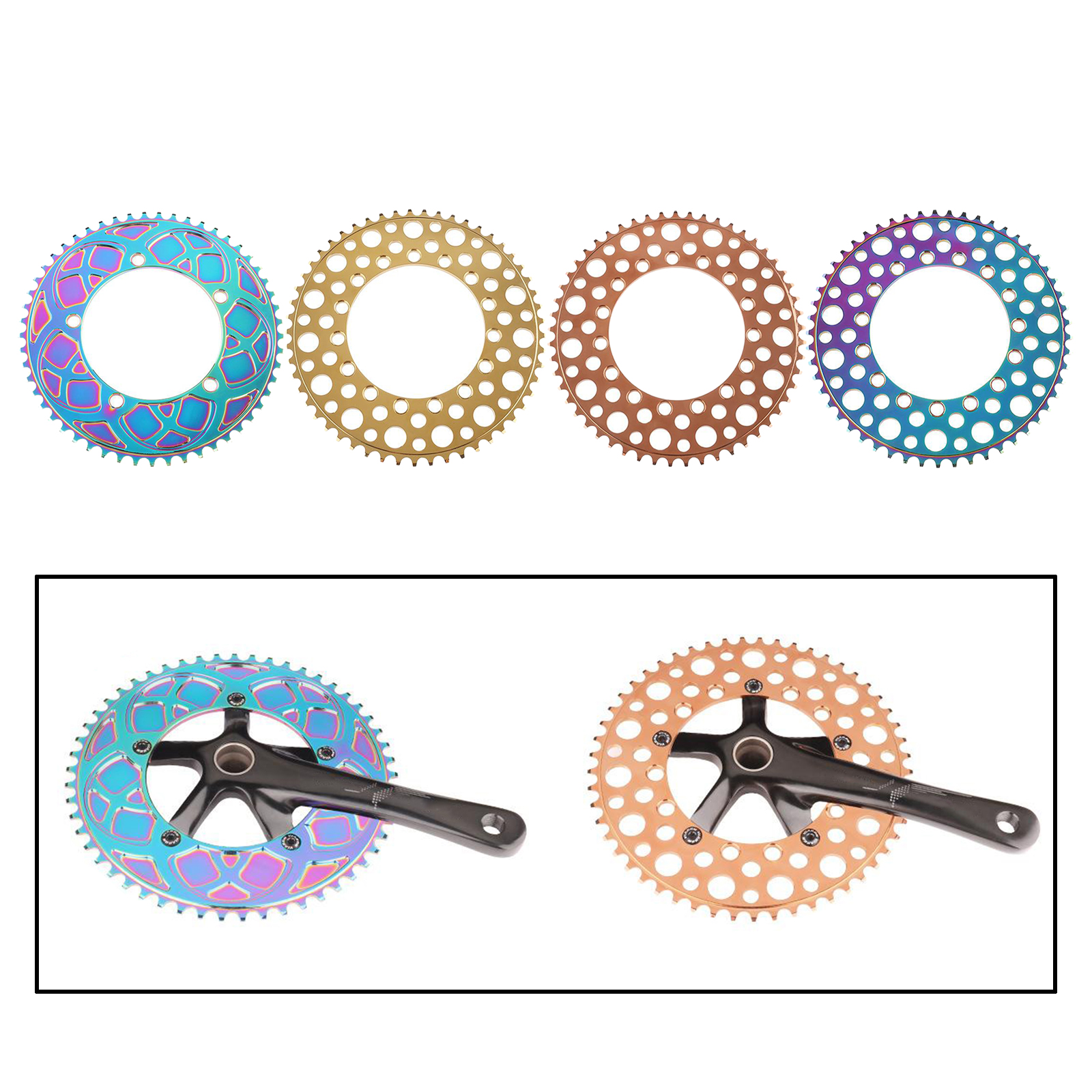 Strong Bike Chainring Ultralight 53~56T 130BCD Anti-Drop Chainwheel Bicycle