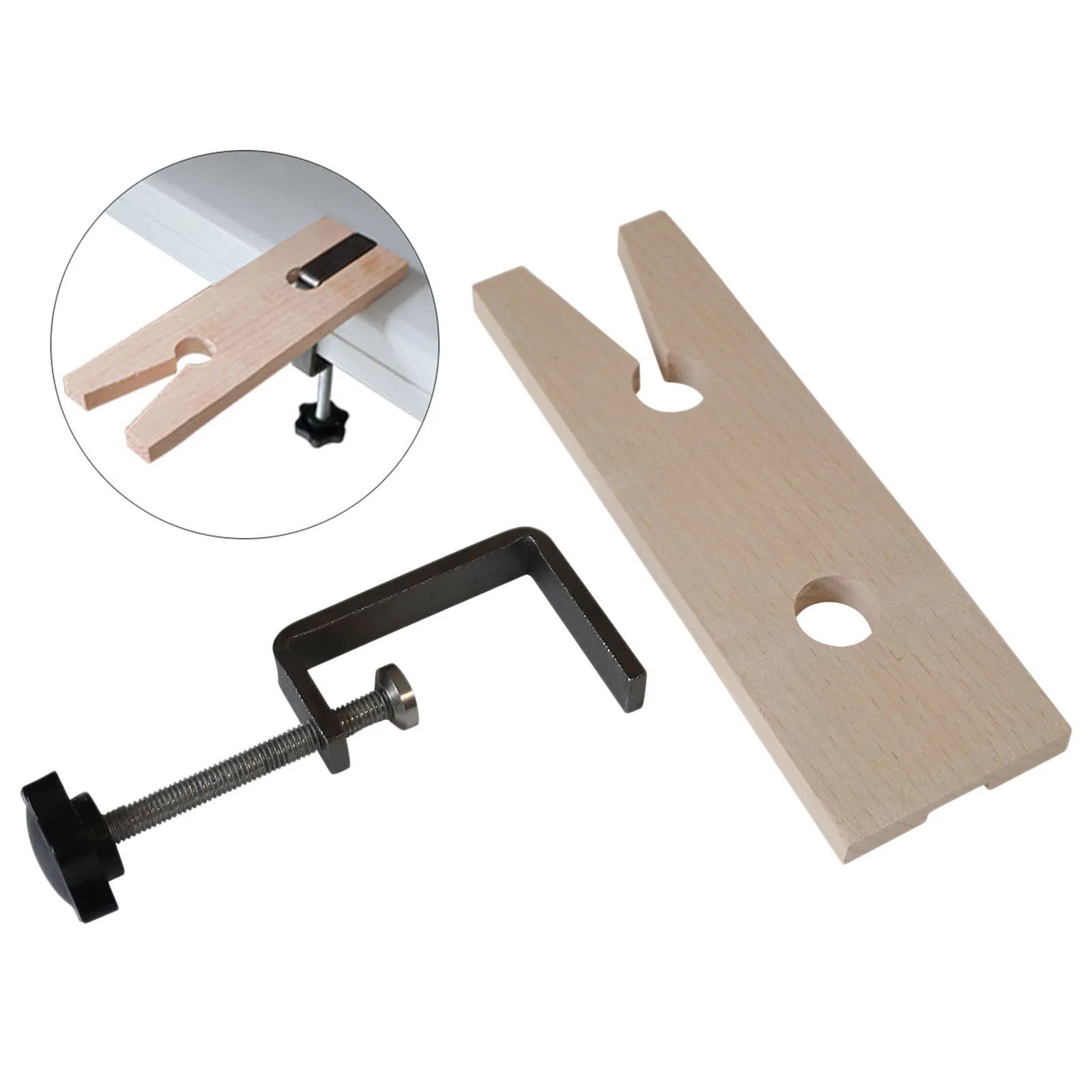 Bench Pin Clamp Hardwood Jewellers Watch Repair Jewelry Making V Slot Clip Tool Sawing Filing Finishing Holder