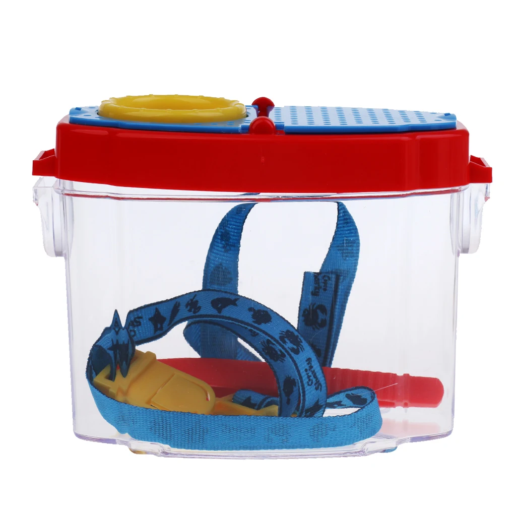 Air Hole Box with Lid, Magnifying Glass, Insect Box, Rope, Children,