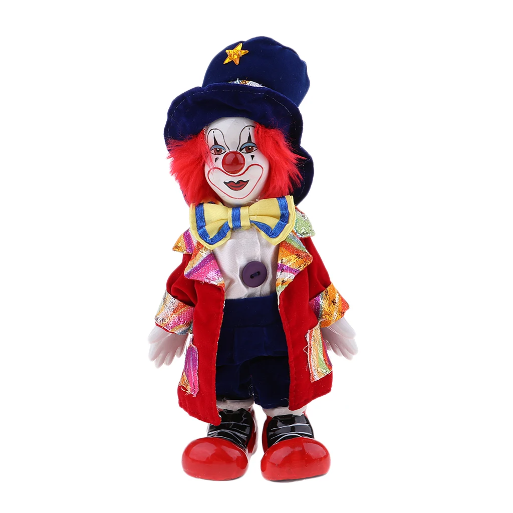 Porcelain Harlequin Jester Dolls Funny Clown Series Toy Kids Birthday Gift