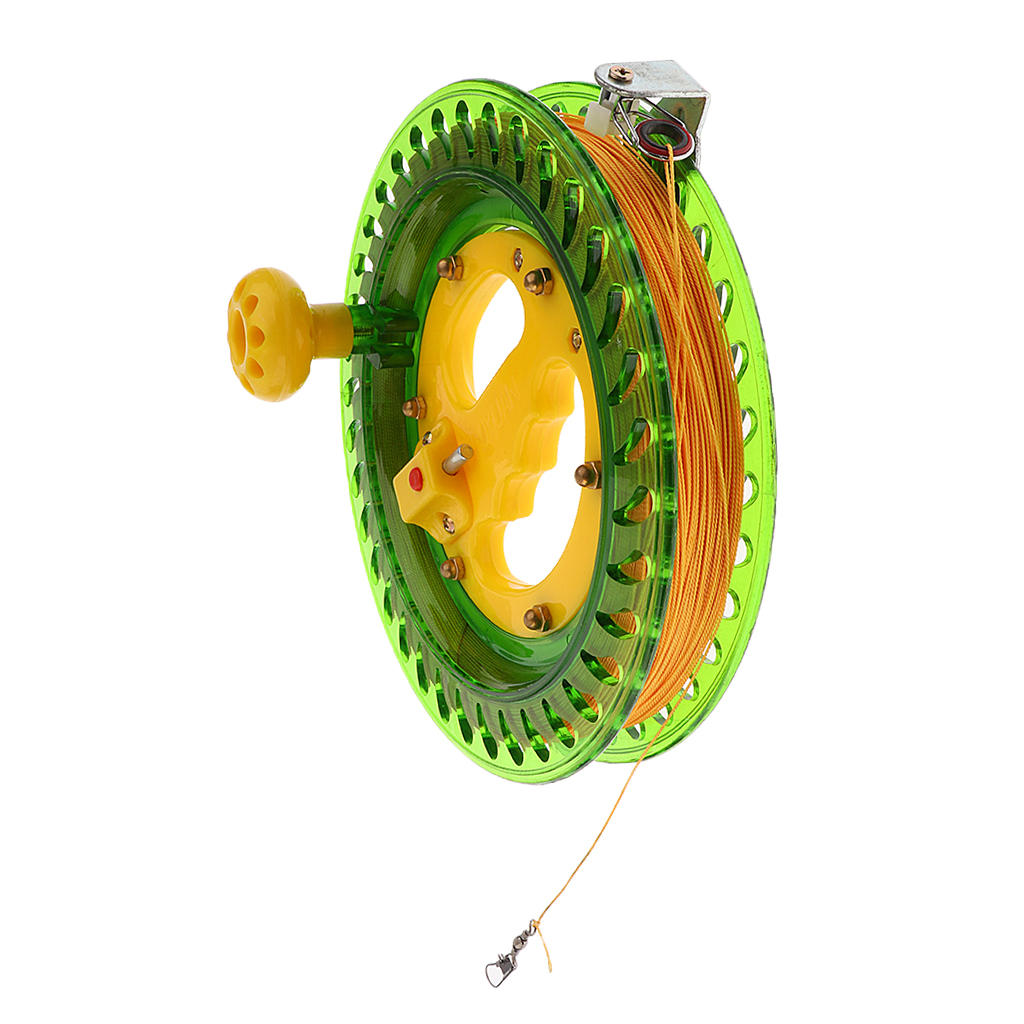 Durable Outdoor Fishing Reel Kite Line Winder Winding Reel Grip Wheel with 450 flying Line String Flying Tools for Kids Adult