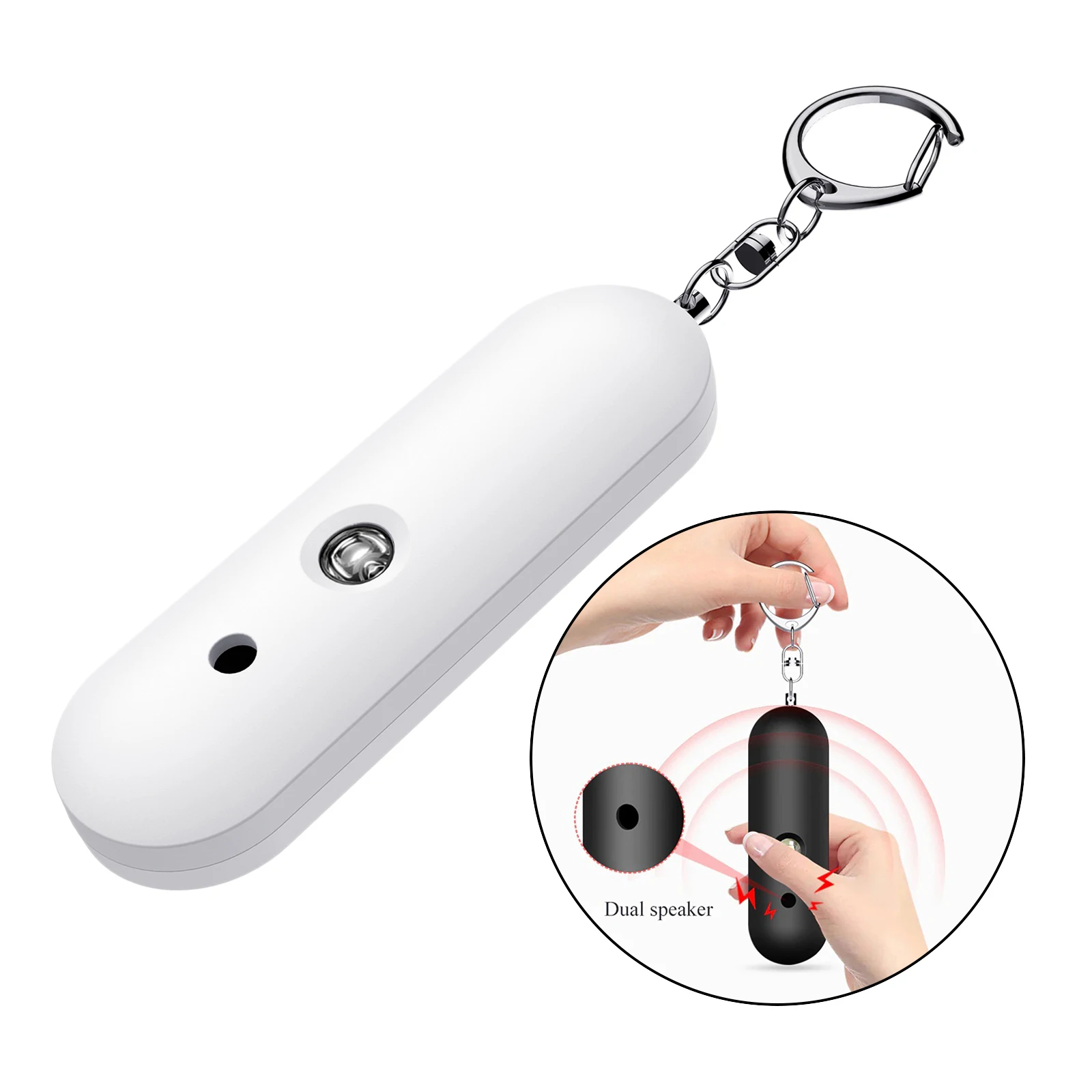 Personal Alarm for Women with LED Light. Small & Stylish Loud (130db)  for Girls, Kids, Students and the Elderly.