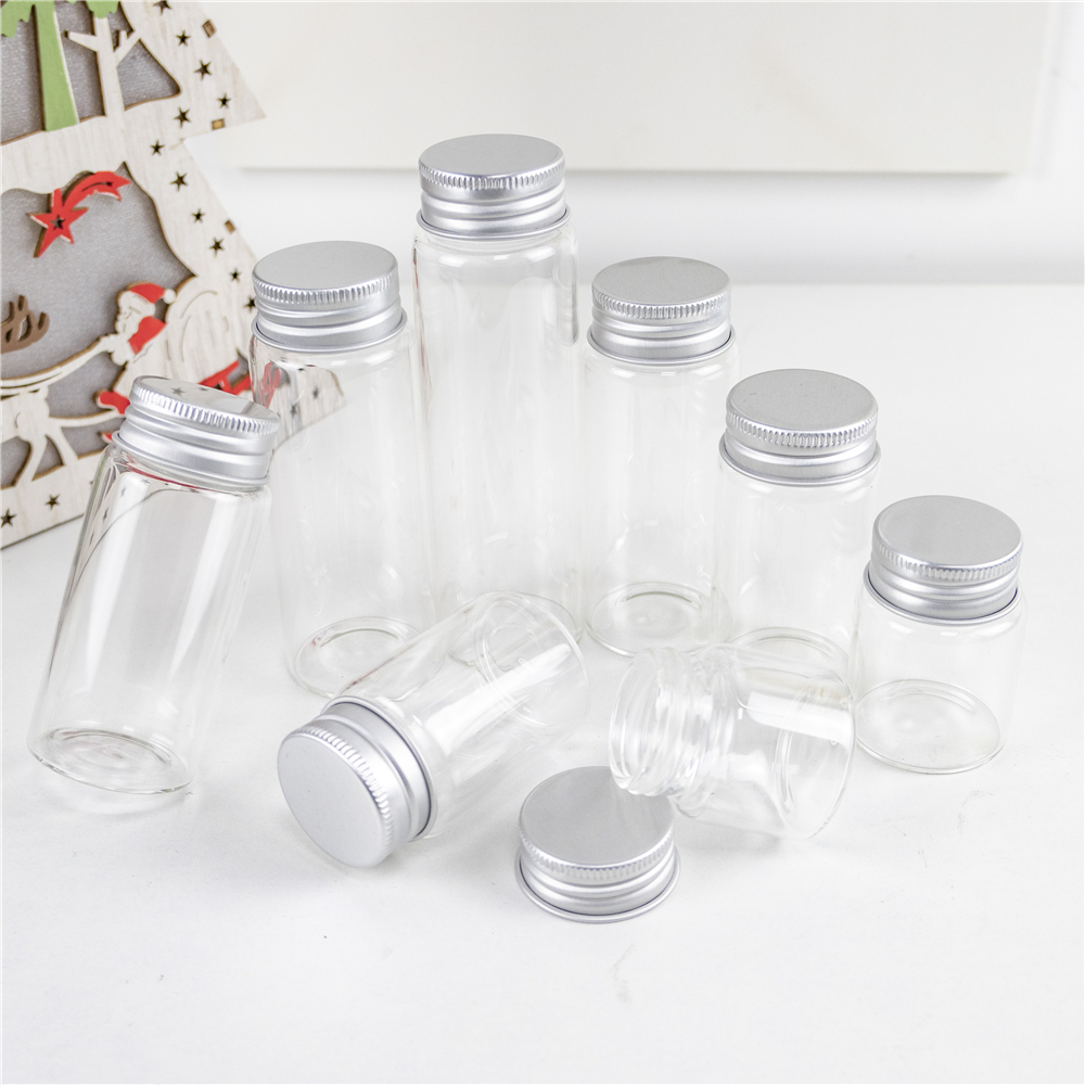 Best of Diameter 37mm Clear Empty Glass Bottles 25ml 30ml 40ml 50ml 60ml 70ml 80ml 90ml Silver Aluminum Lid Refillable Vials Reviews & Tips