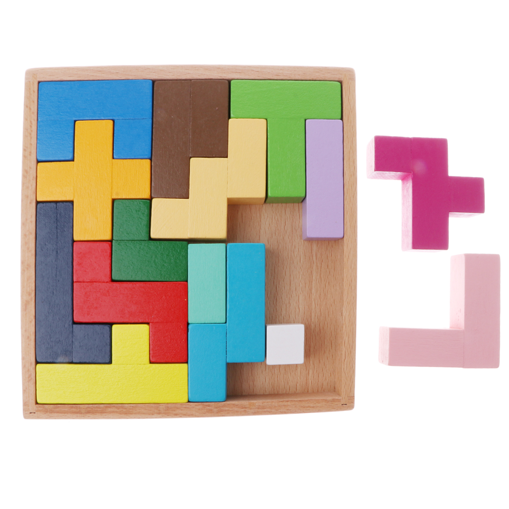 Wooden Tangram  Puzzle Blocks Game Kids/Baby Developmental Toy Gifts