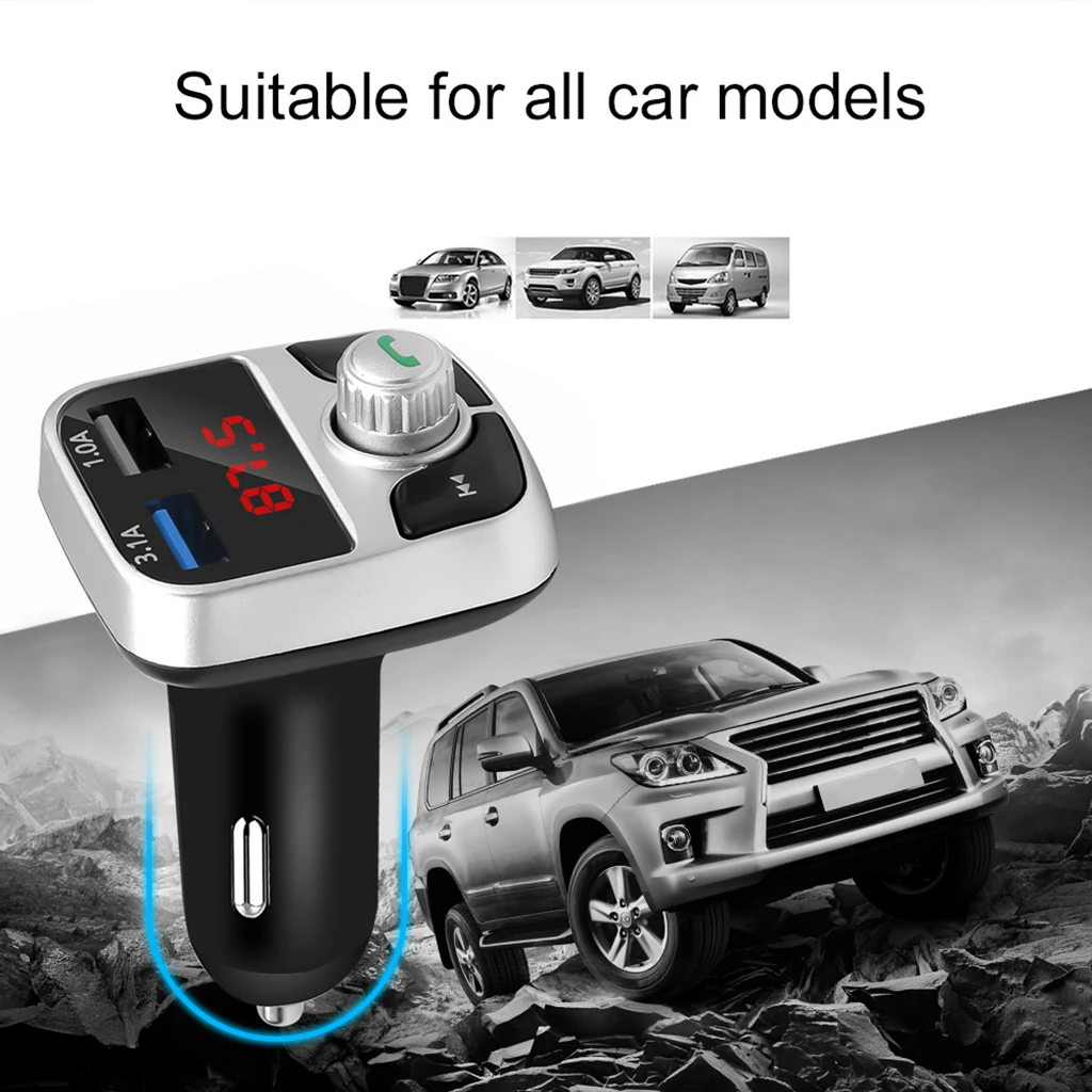 Car MP3 Music Player Support Handsfree Call U Disk TF Card Play Multifunction Bluetooth Receiver Transmitter Car Charger