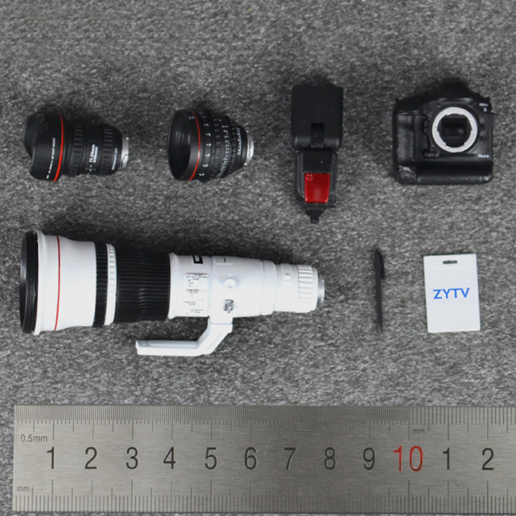 6th Scale DSLR Digital Camera & Lens Set for 12