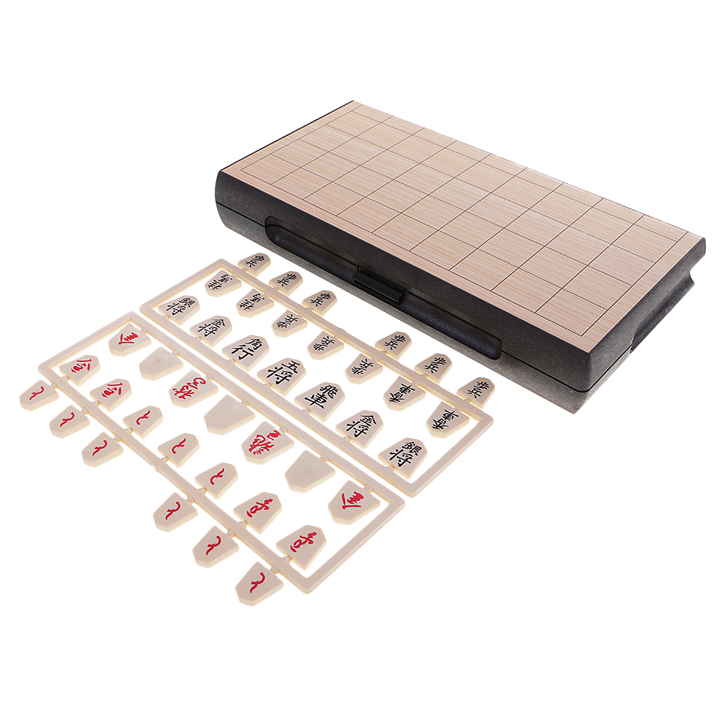 Durable Magnetic Japanese chess Shogi Folding magnetic board,Travel Game Set Chess Games for Funny Family Kids Friends Game