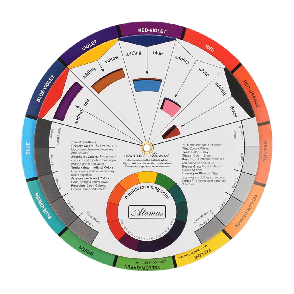 Permanent Makeup Pigment Color Wheel Mixing Guide For Mixture of Paint Tattoo Accessories Ink Swatches Board