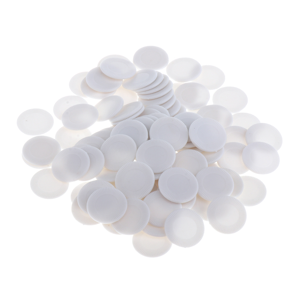 100pcs/pack ABS Plastic 23mm Bingo Game Poker Chips Casino Tokens Fun Toys