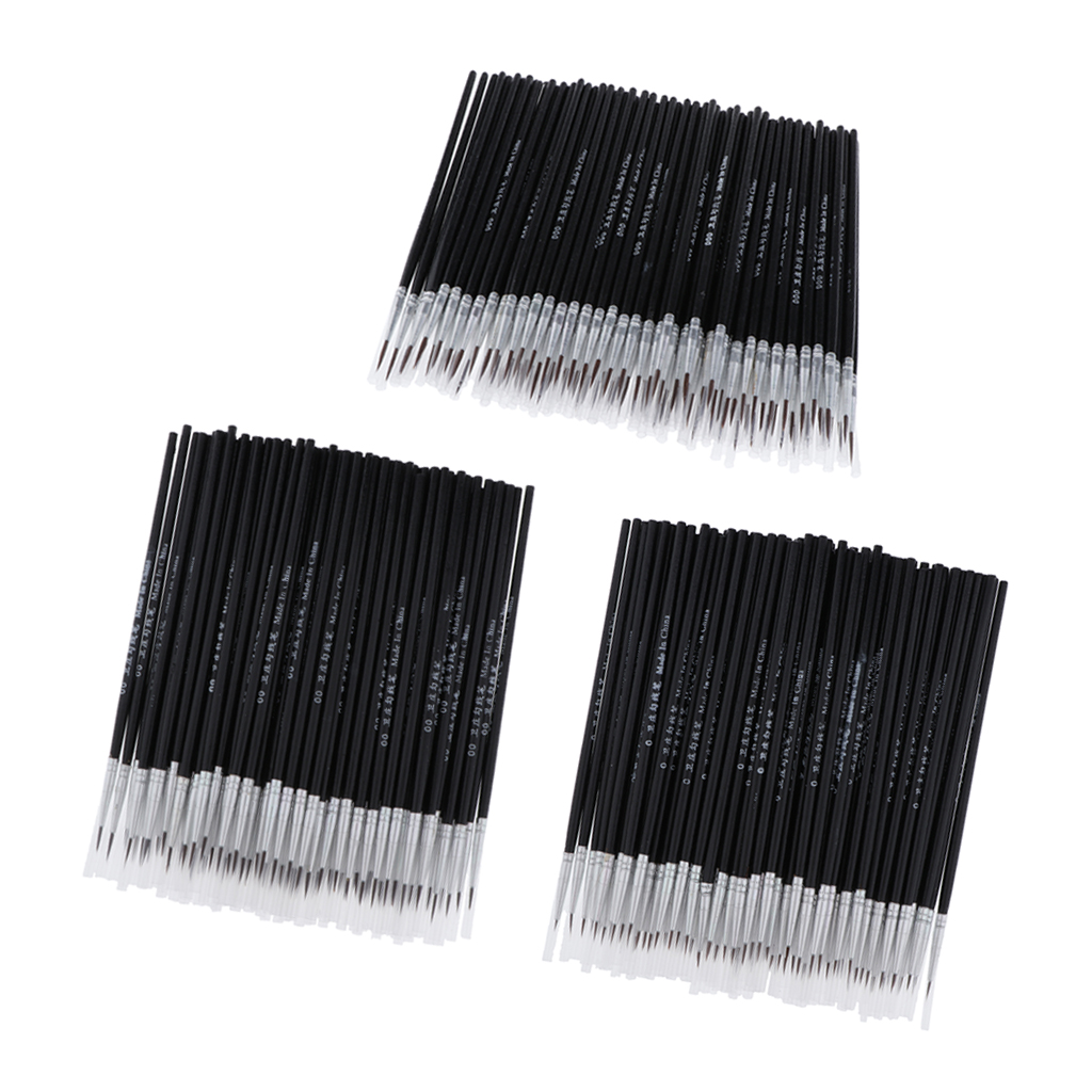 100Pcs Fine Point Tip Nylon Hair Drawing Hook Line Pen Artist Paint Brush