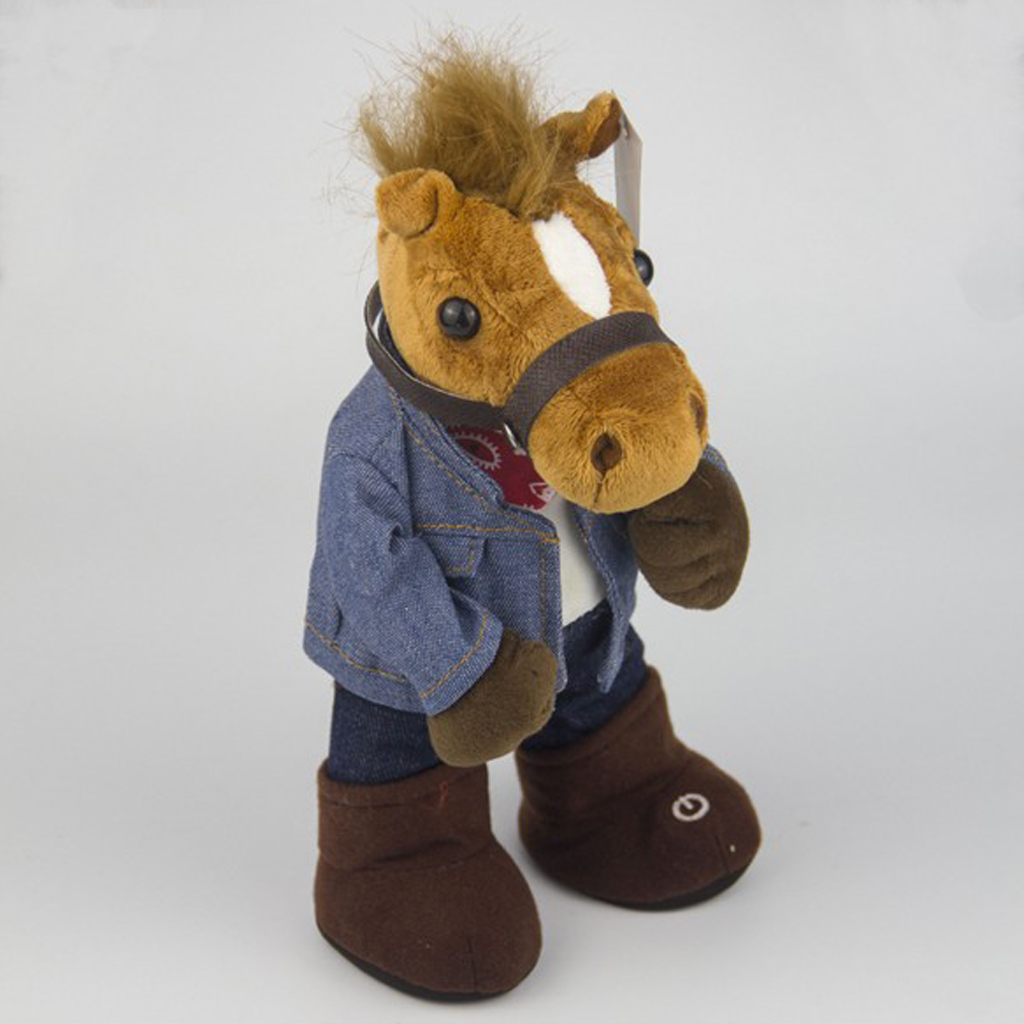 23cm Electric Plush Toys GANGNAM STYLE Horse Figure Doll Kids Children Birthday Creative Gifts Musical, Dancing