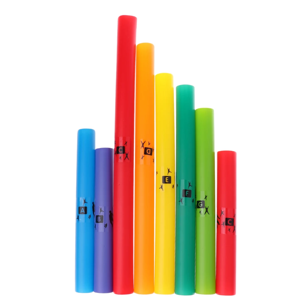 Plastic Exquisite Colorful Music Tuned 8-notes C Major Diatonic Scale Set C` D E F G A B C`` for Children Percussion Instruments