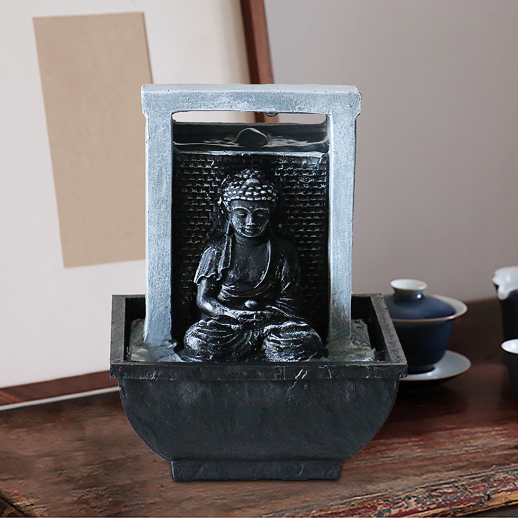 Flowing Water Decoration USA Standard Modern Style Water Feature Flow Water Adornments for Living Room Office Bedroom