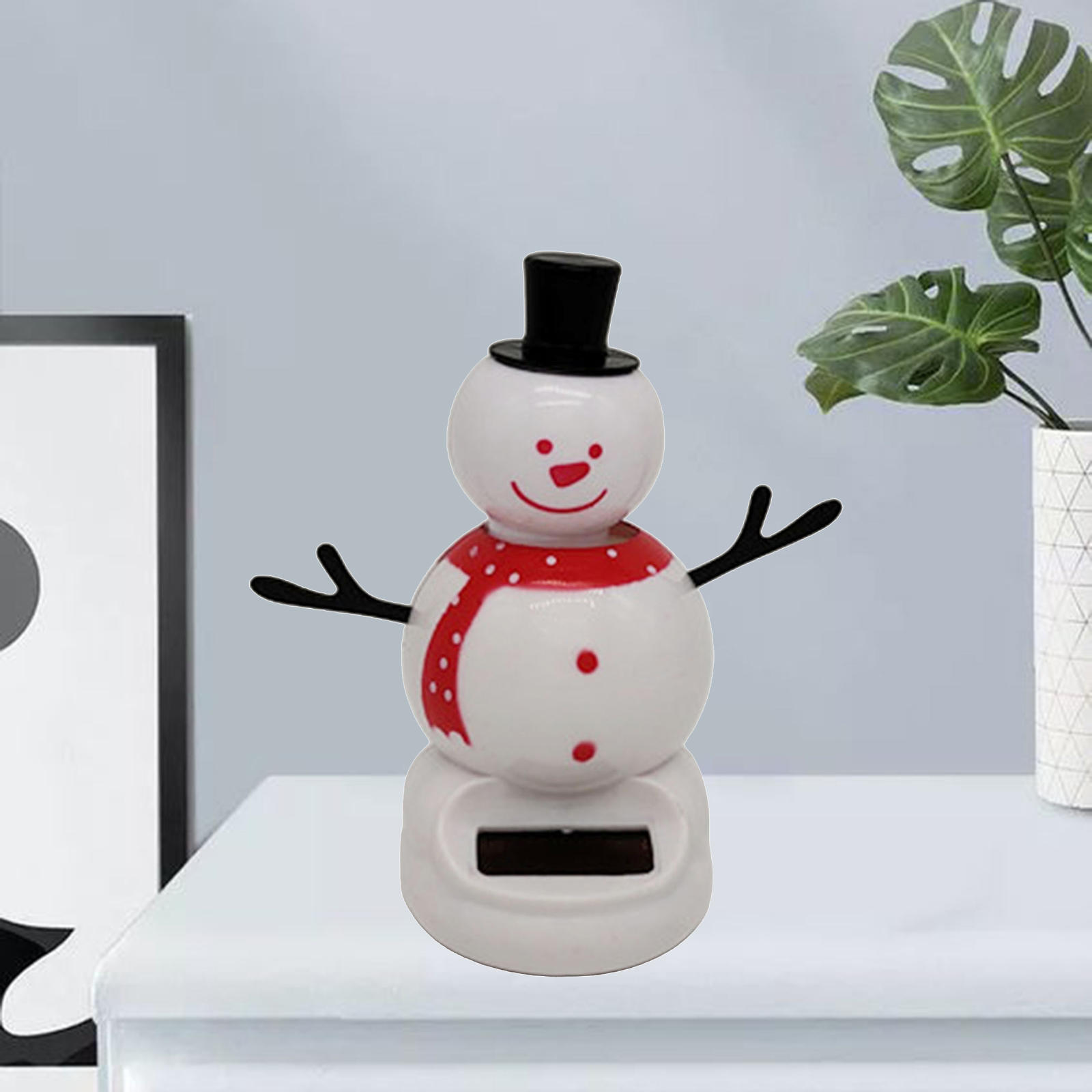 Solar  Dancing Snowman Bobblehead Doll Dancing Toy Car Accessories Xmas Gifts