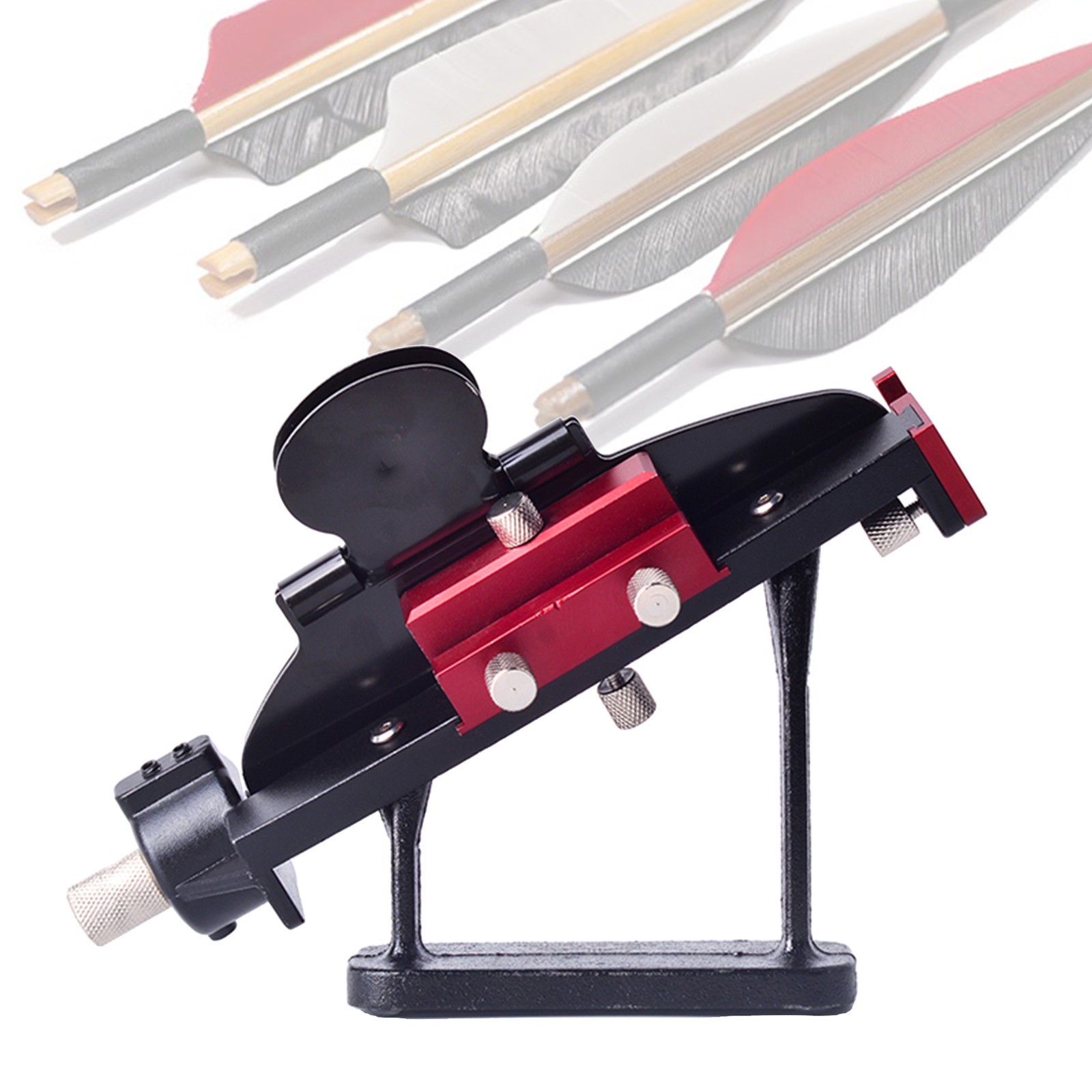 Arrow Feather Stick Make Archery Alloy Adjustable Fletching Jig Bonding Tool for Hunting Shooting Bow Targeting Accessories