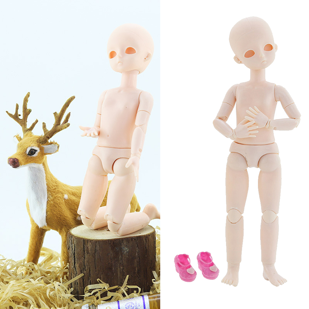 1/6  21 Jointed Girl Flexible  Doll Body Head Making Practice Makeup