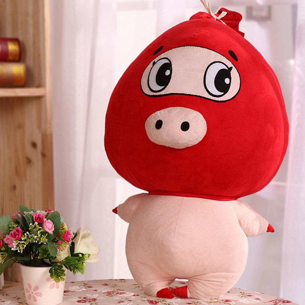 Handmade Soft Red Pig Plush Stuffed Animal Sewing Kit for Kids DIY Gifts