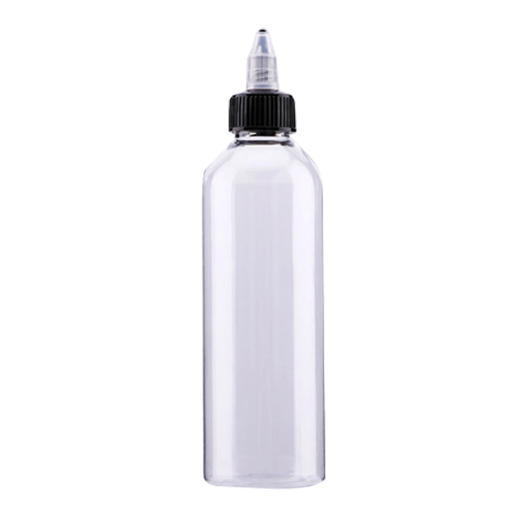 10pcs 30/50/60/120/250ml Recyclable Clear Tattoo Airbrush Ink Pigment Recyclable Squeezable Paint Empty Bottles