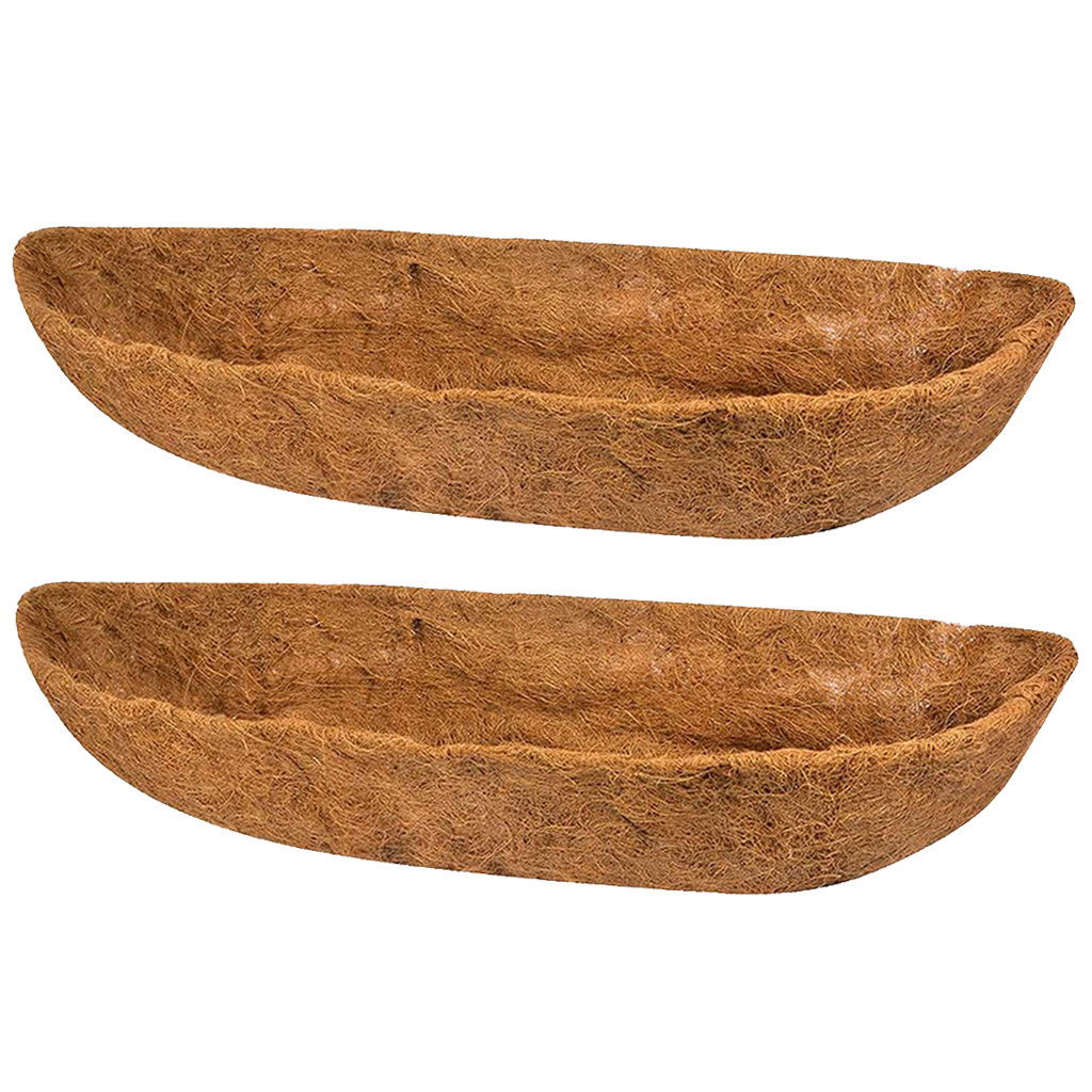 Hanging Coconut Vegetable Flower Pot Basket Liners Garden Decor Trough Coco Fiber Replacement Liner Natural Coco for Window Box