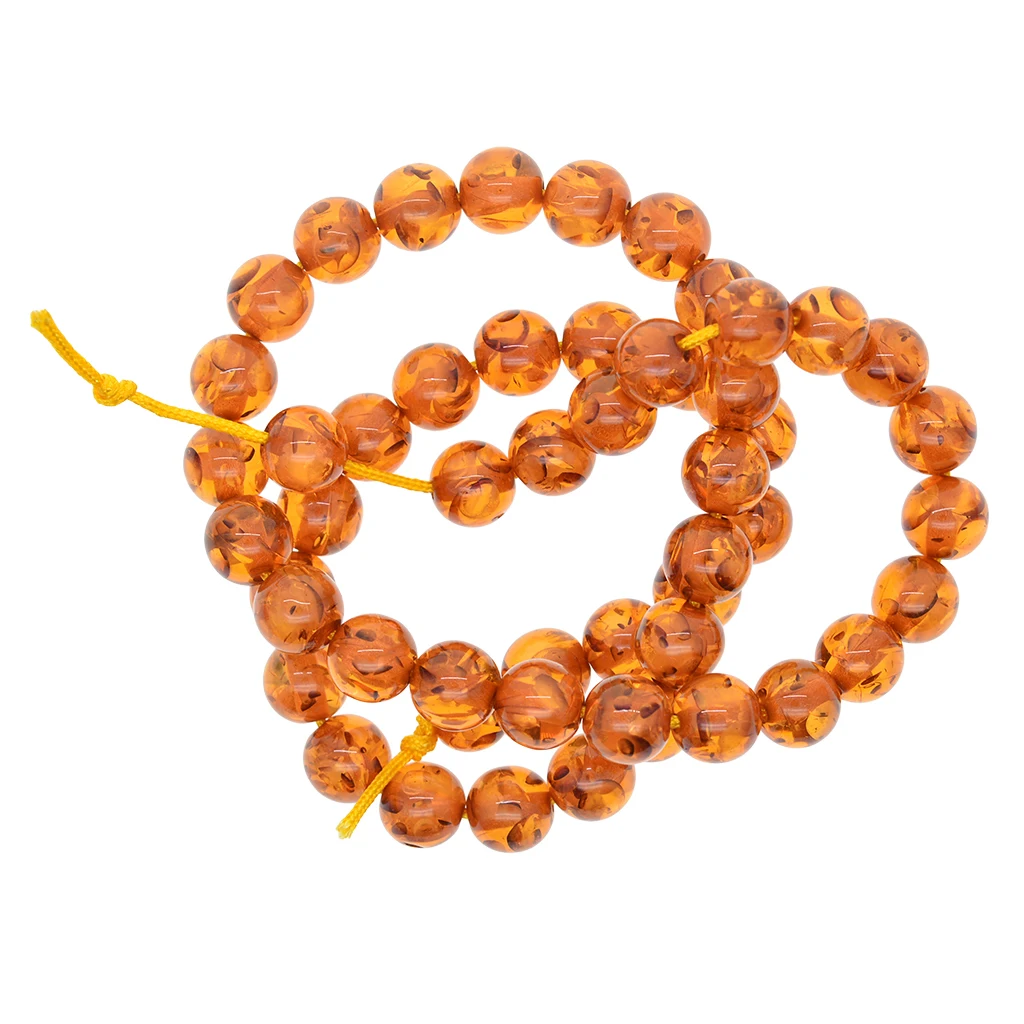 Synthetic Natural Stone Honey Brown Round Loose Beads 8mm For Jewelry Making Necklace Bracelet Charm Beading Craft Supply