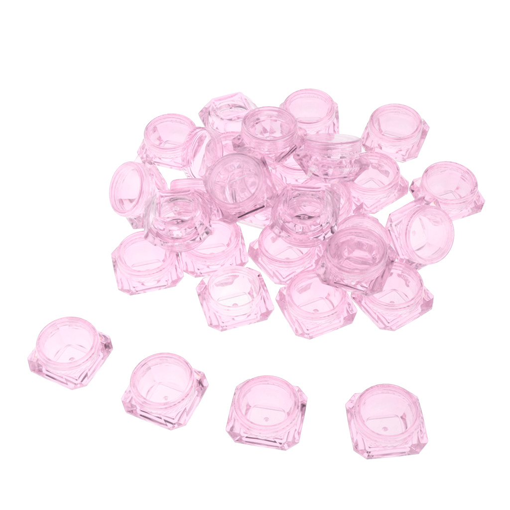 30 Pieces 3g Plastic Empty Jar with Lid, Empty Cream Jar, Cosmetics