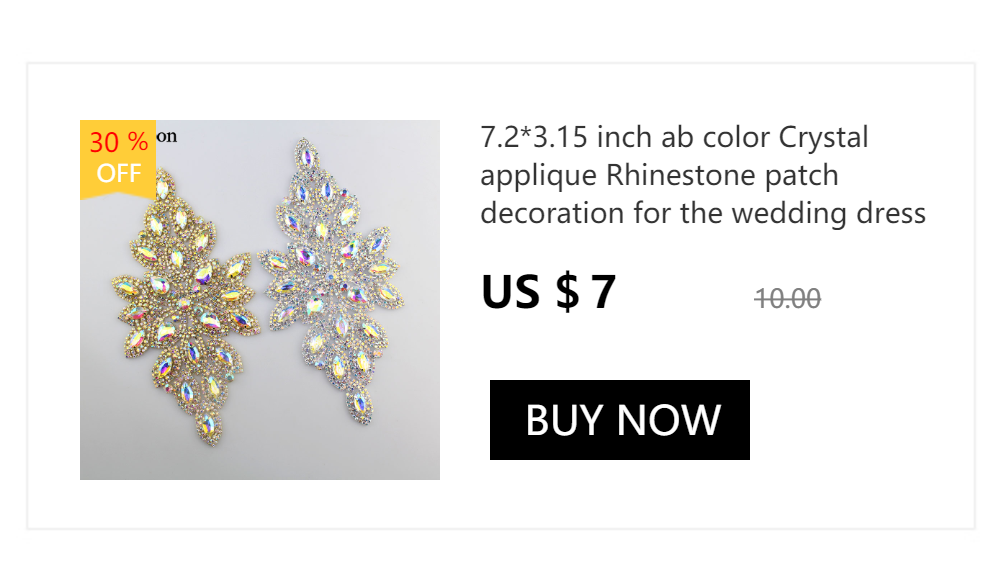 6,5x3,5 Zoll Gold Silber Kristall Kragen Strass Ausschnitt Schmuck Hochzeitskleid Rock Blinkende Kleidung Zubehör YL015 – Detail 2