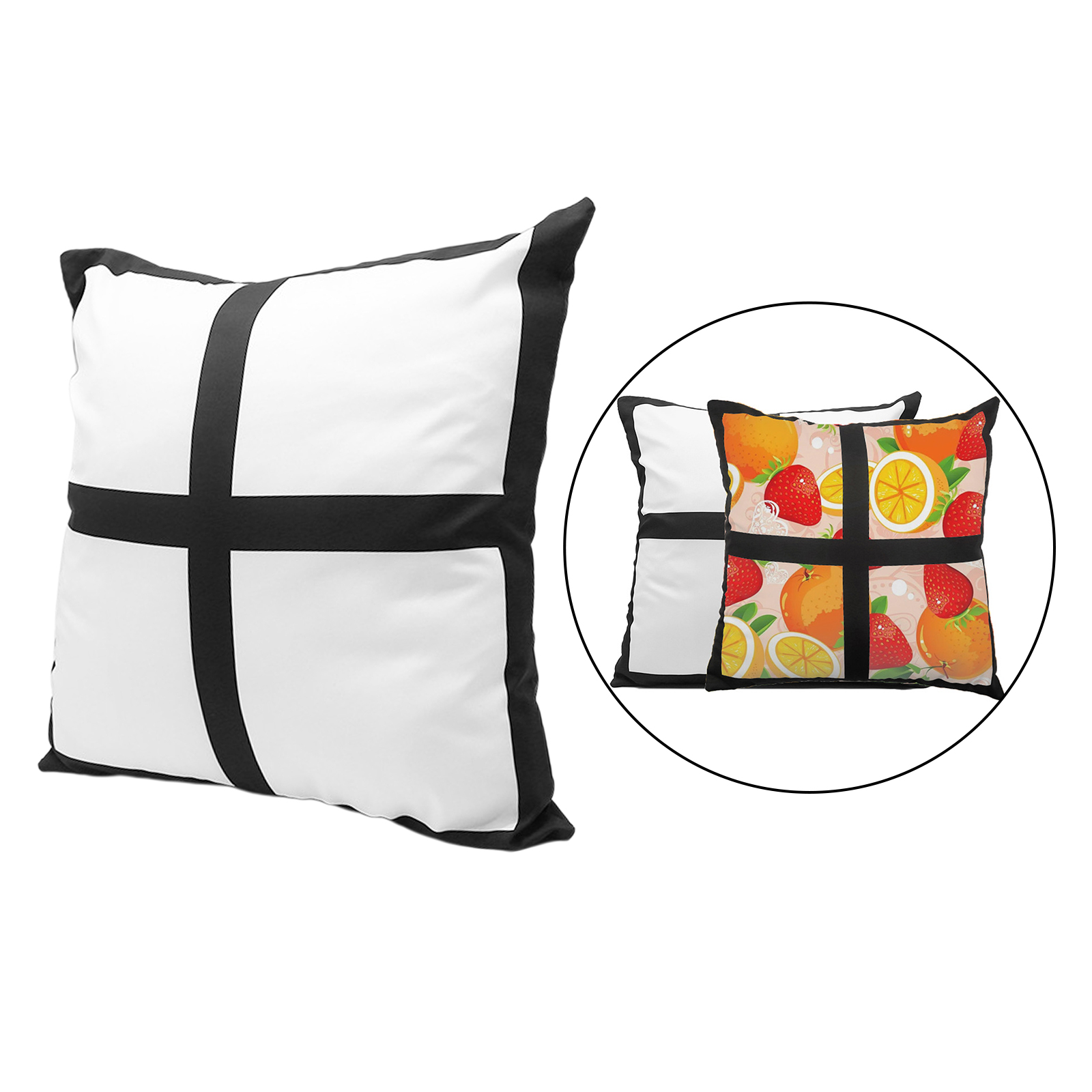 40x40cm Sublimation Blanks Polyester Panel Pillow Case for Heat Press Printing Cushion Case DIY Lover Photo Pillow Cover