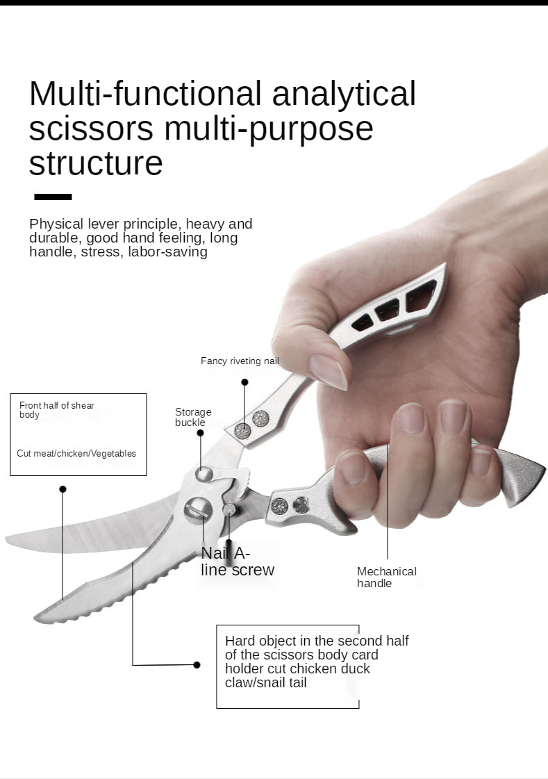 Multi-purpose Powerful Scissors Stainless Steel