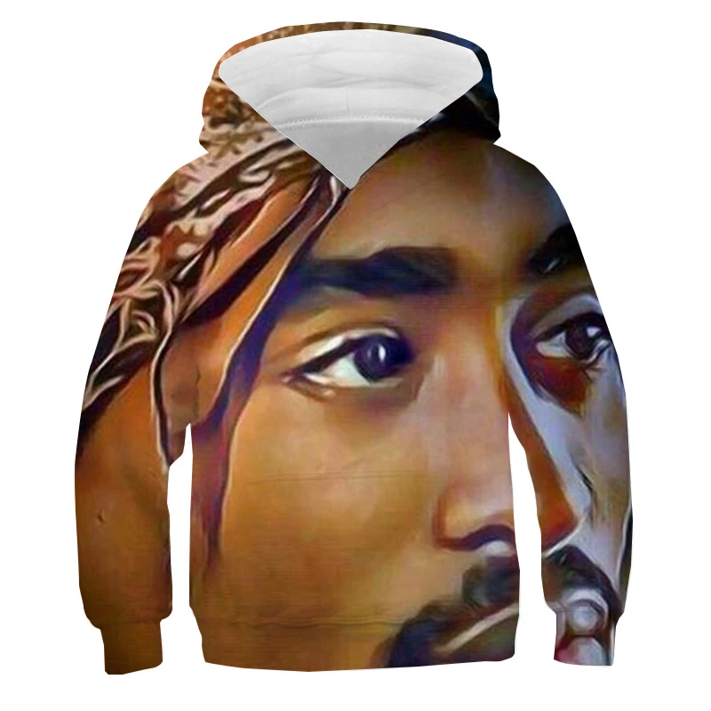 Rapper 2pac tupac impressão hoodies meninos meninas