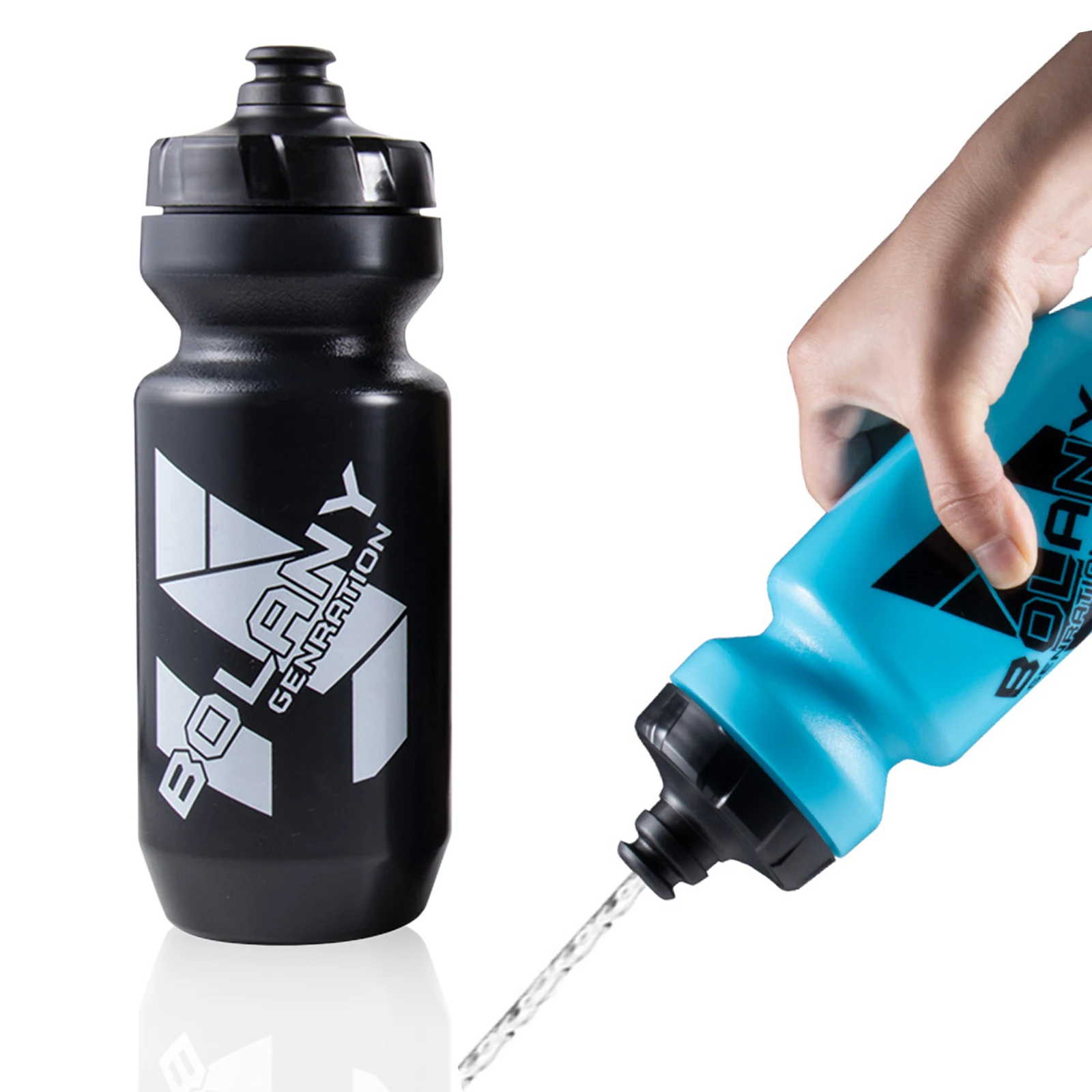Squeeze Water Bottle,Plastic Sport Bicycle Bottle,Protable Outdoor Drinkware Kettle,Energy Drink,Leak Proof,650ml BPAFree Jug