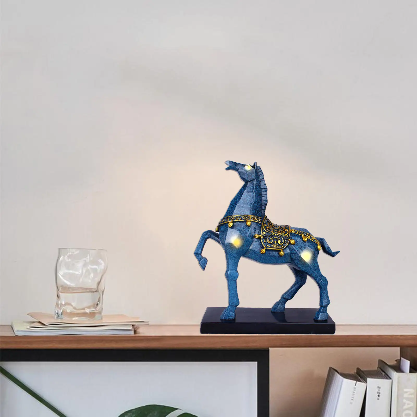 Retro Chinese Simulation Horse Statue Living Room Bedroom Animal Decoration Home Decor Accessories Office Feng Shui Sculpture