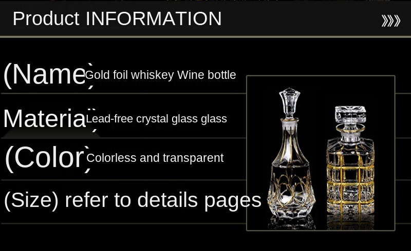 vidro de cristal vinho tinto decanter vinho estrangeiro jarro desenho linha de ouro uísque garrafa licor dispensador vinho jarro